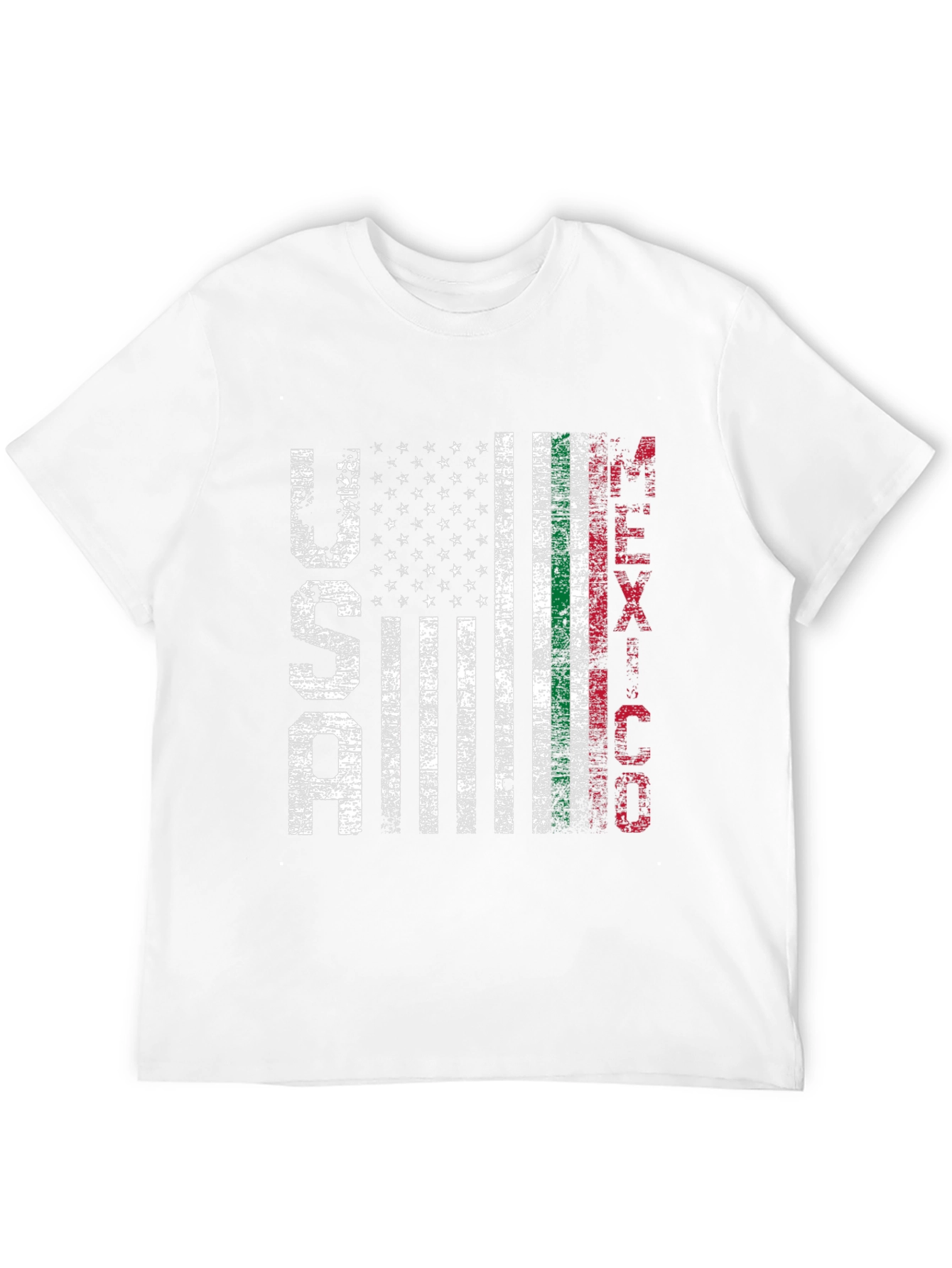 USA Mexico Flag Graphic T-Shirt