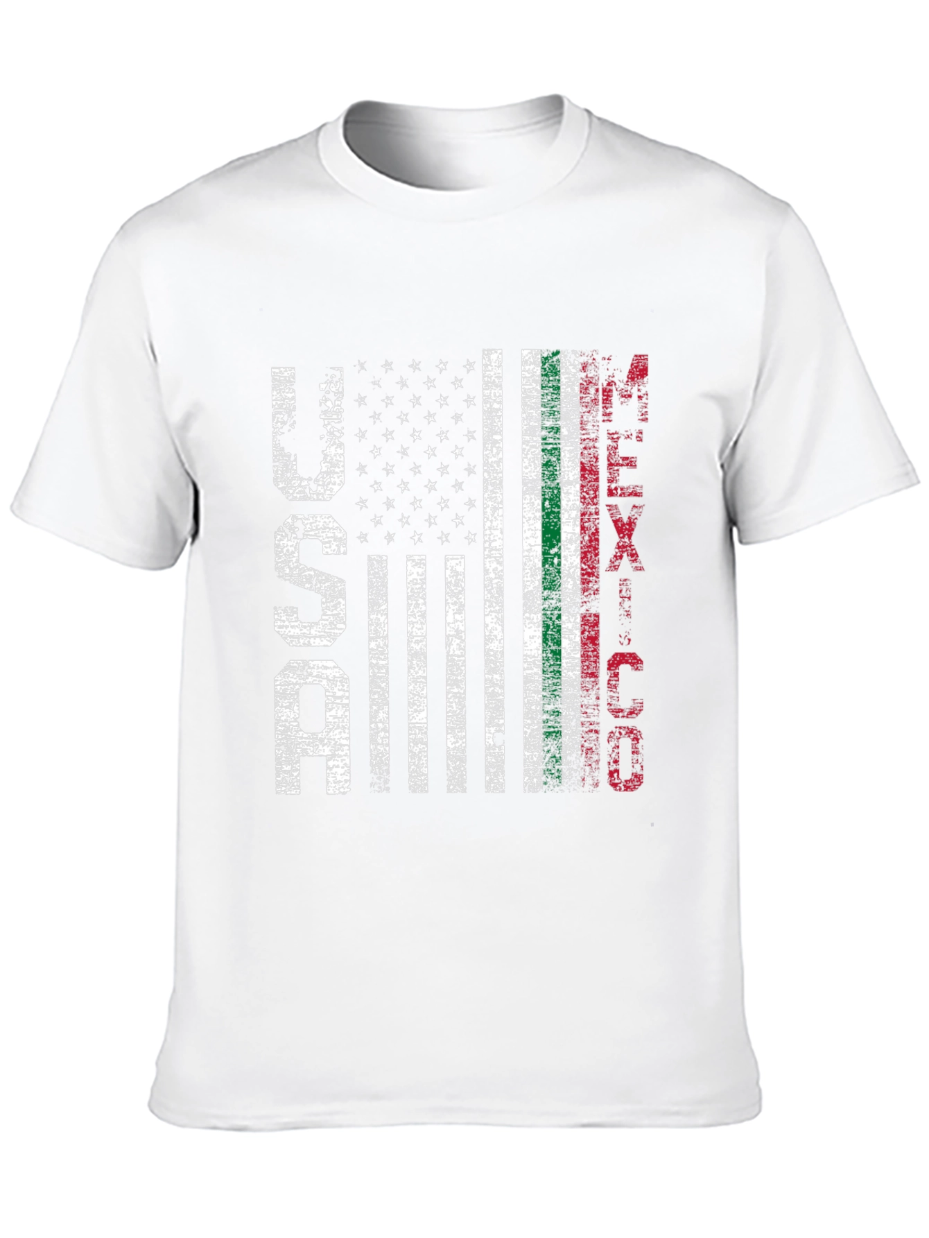 USA Mexico Flag Graphic T-Shirt
