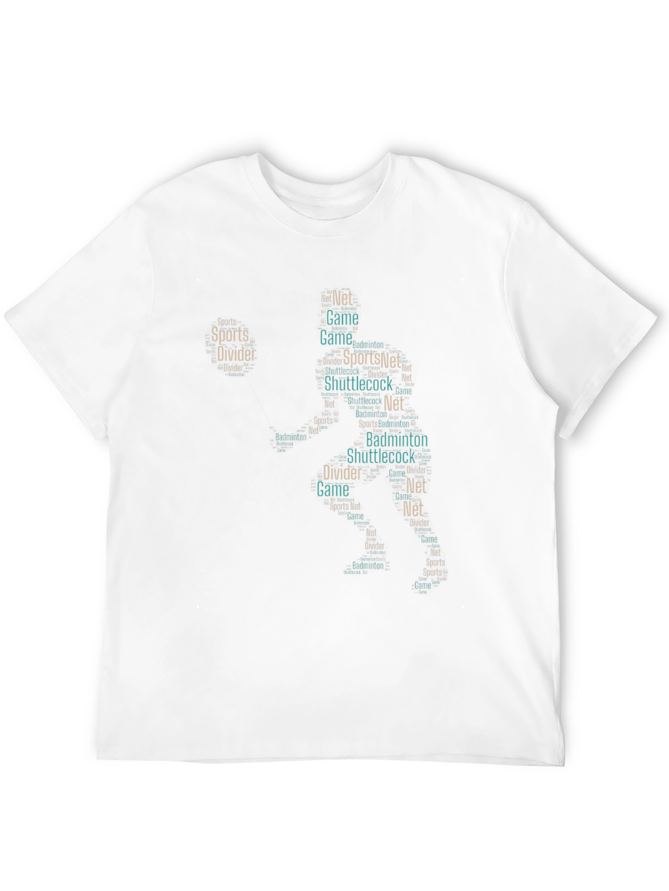 Badminton Word Art T-Shirt