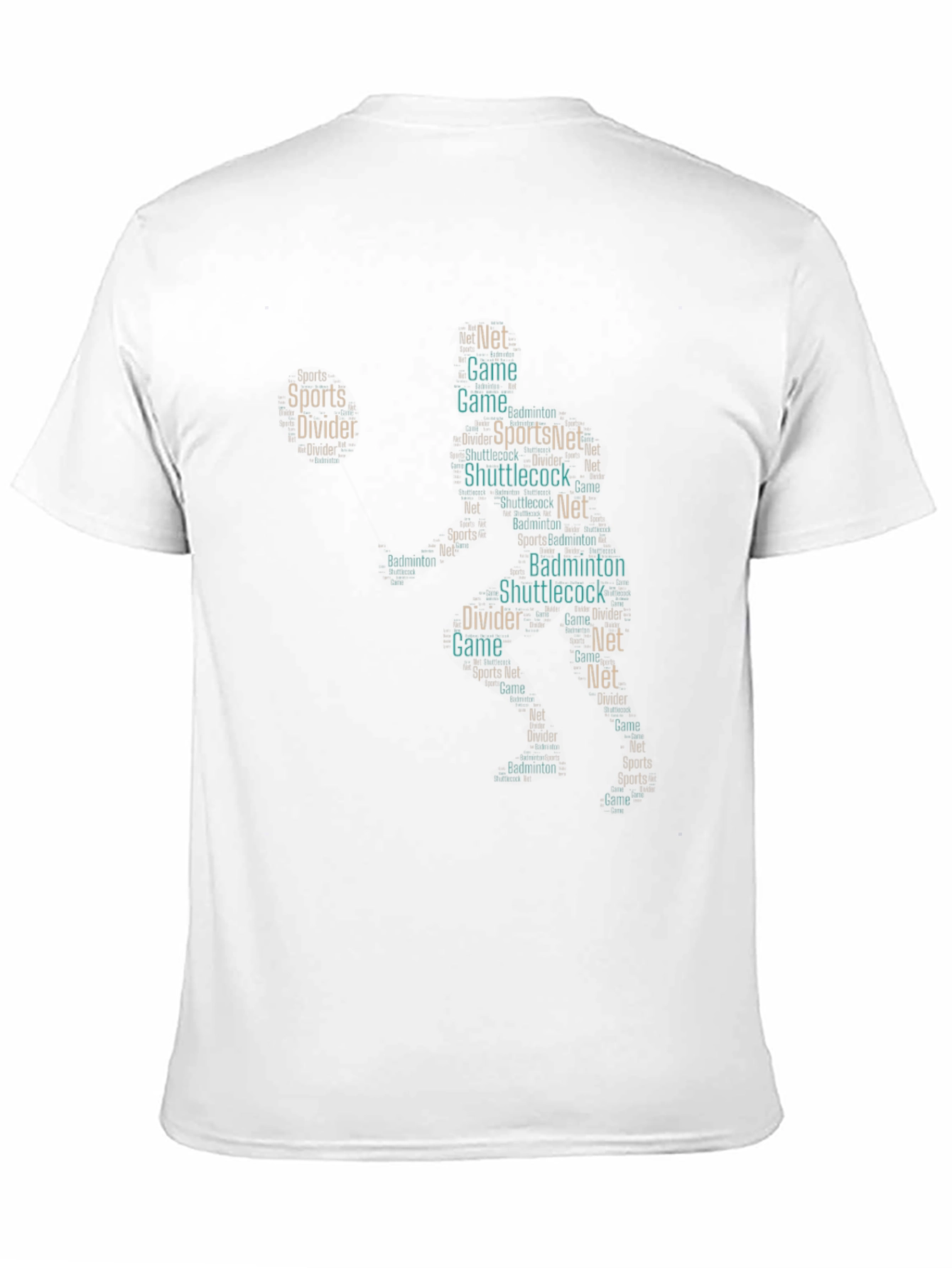 Badminton Word Art T-Shirt