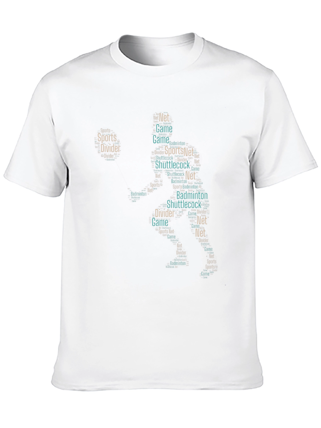 Badminton Word Art T-Shirt