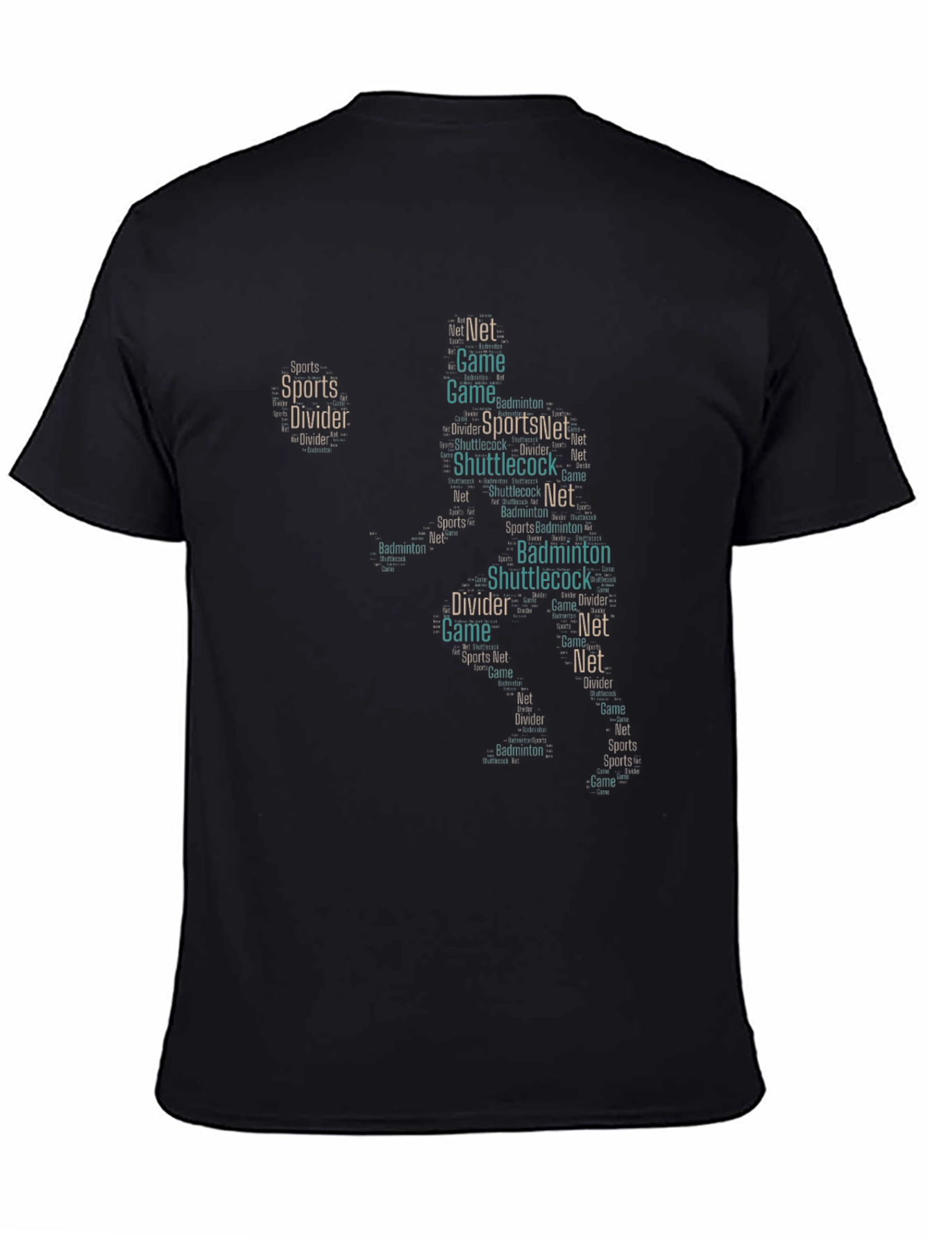Badminton Word Art T-Shirt