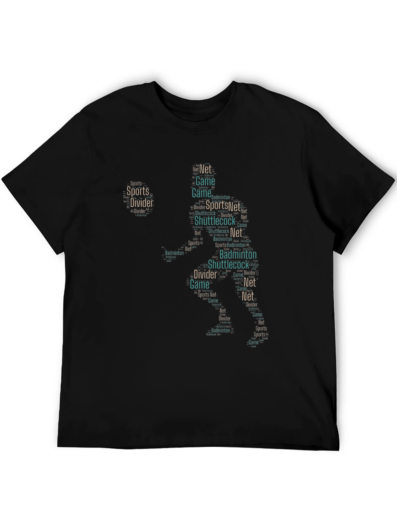 Badminton Word Art T-Shirt
