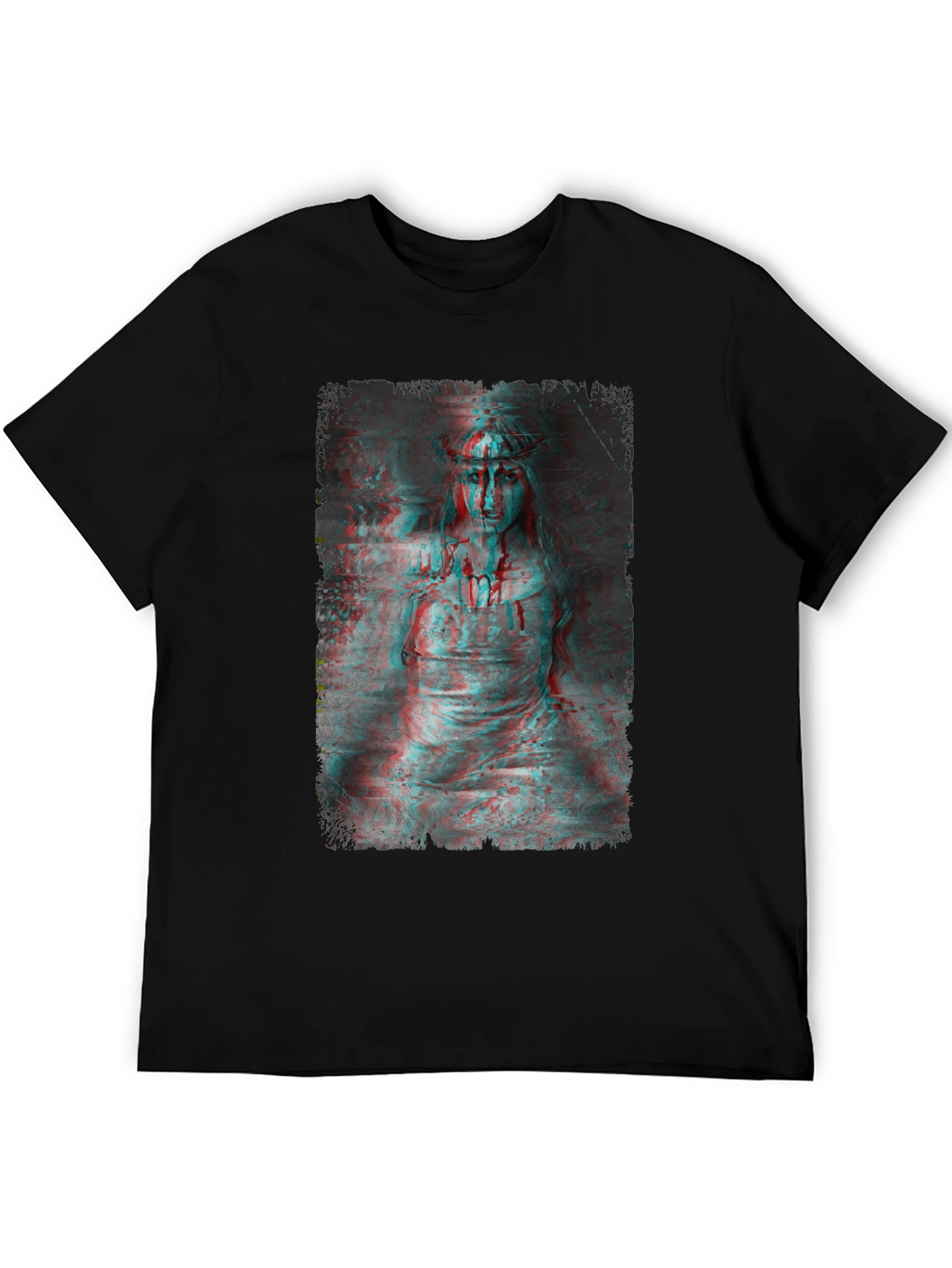 Gothic Horror 3D Graphic Print Black T-Shirt