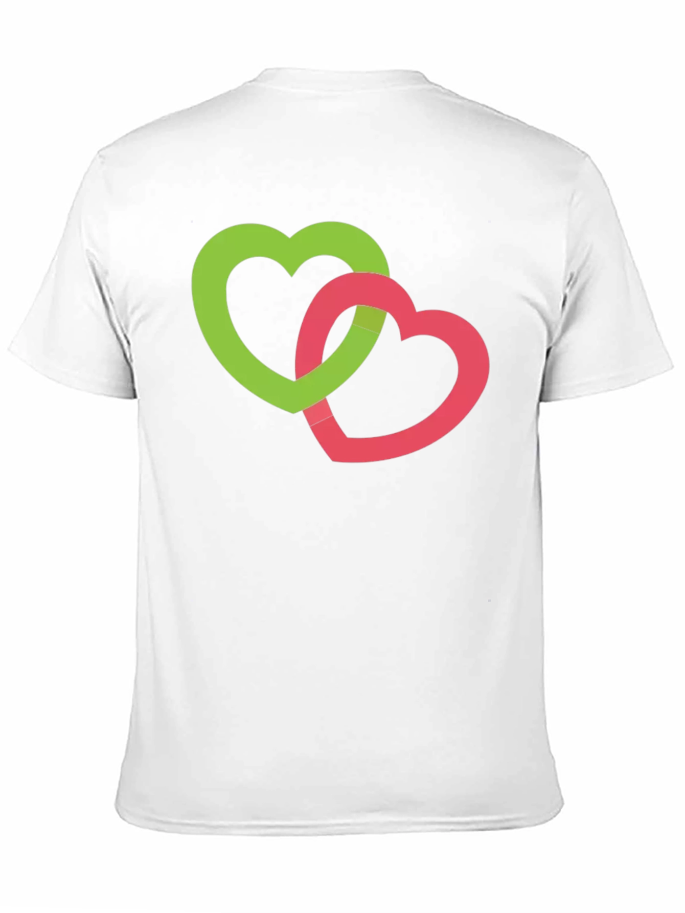 Interlocking Hearts Graphic Tee - Black