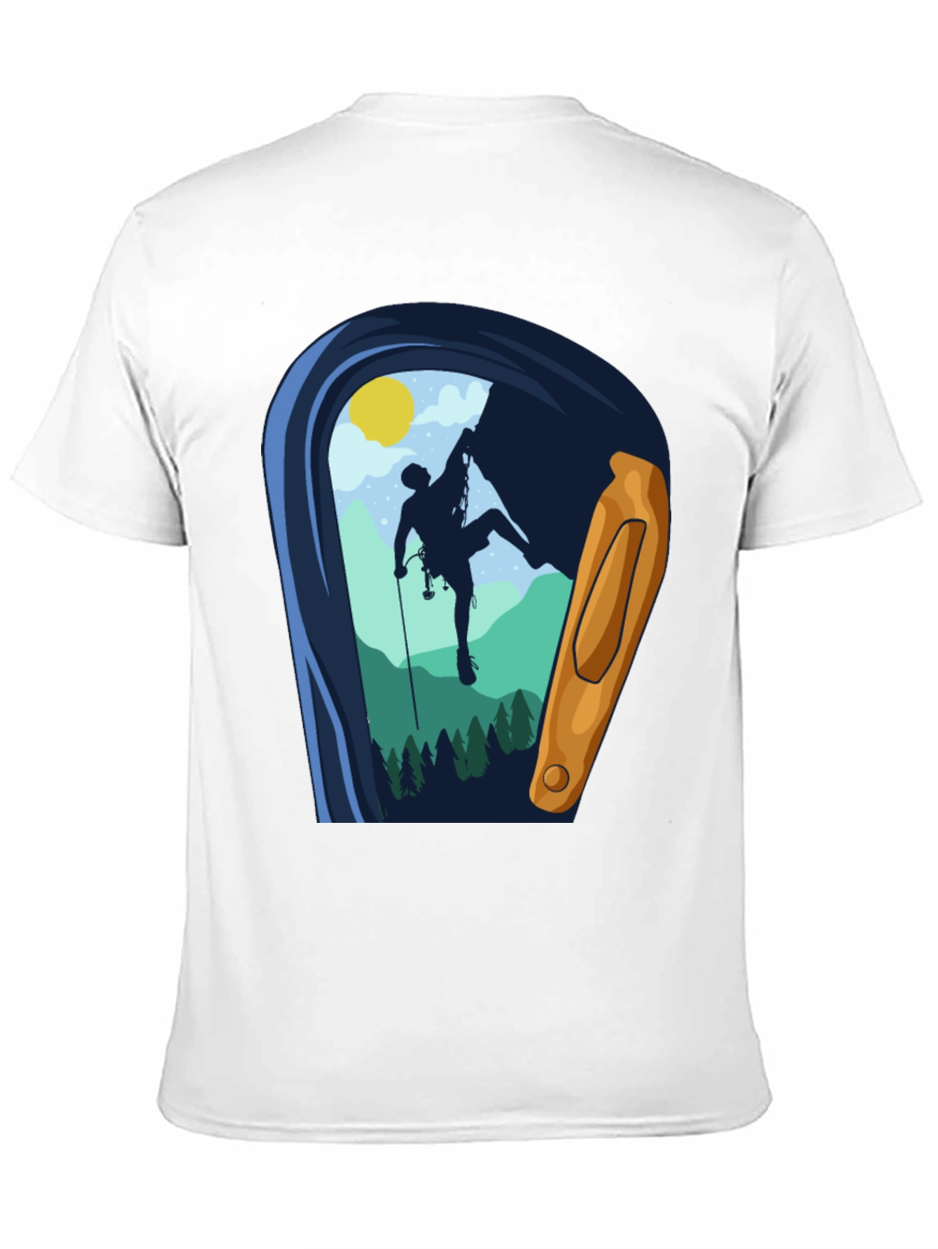 Climbing Carabiner T-Shirt - Mountain Adventure