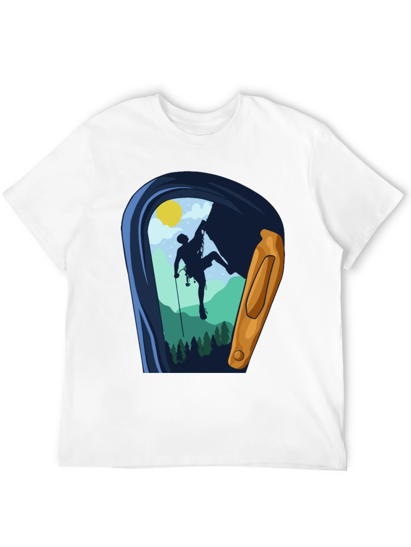 Climbing Carabiner T-Shirt - Mountain Adventure