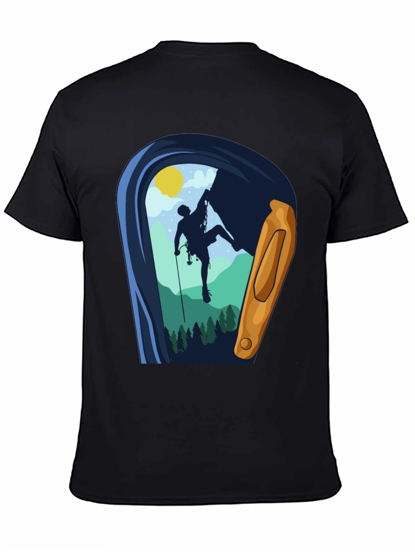 Climbing Carabiner T-Shirt - Mountain Adventure