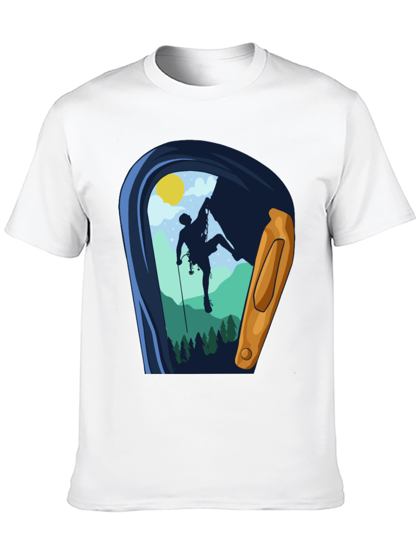 Climbing Carabiner T-Shirt - Mountain Adventure