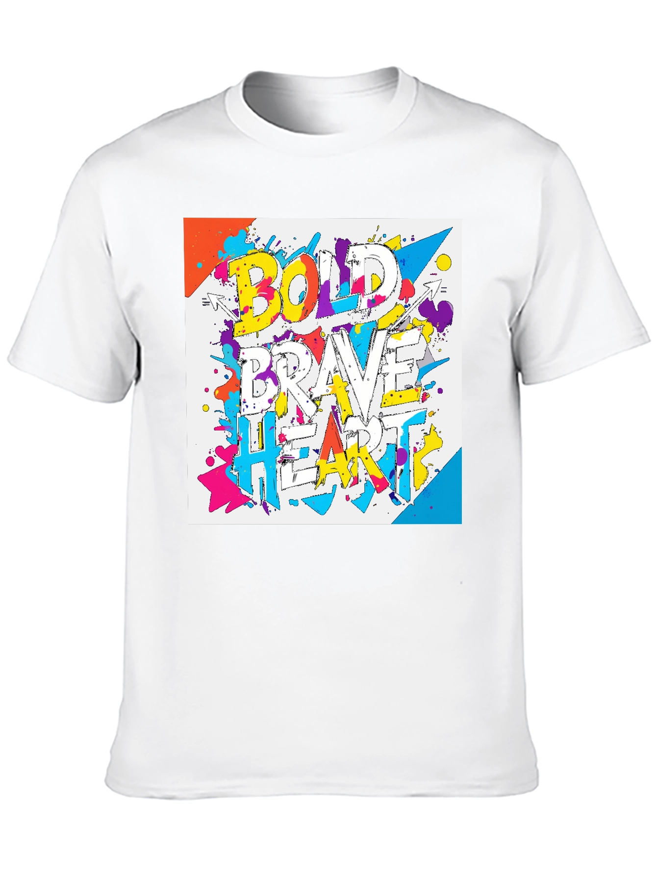 Bold Brave Heart Graphic T-Shirt - Black