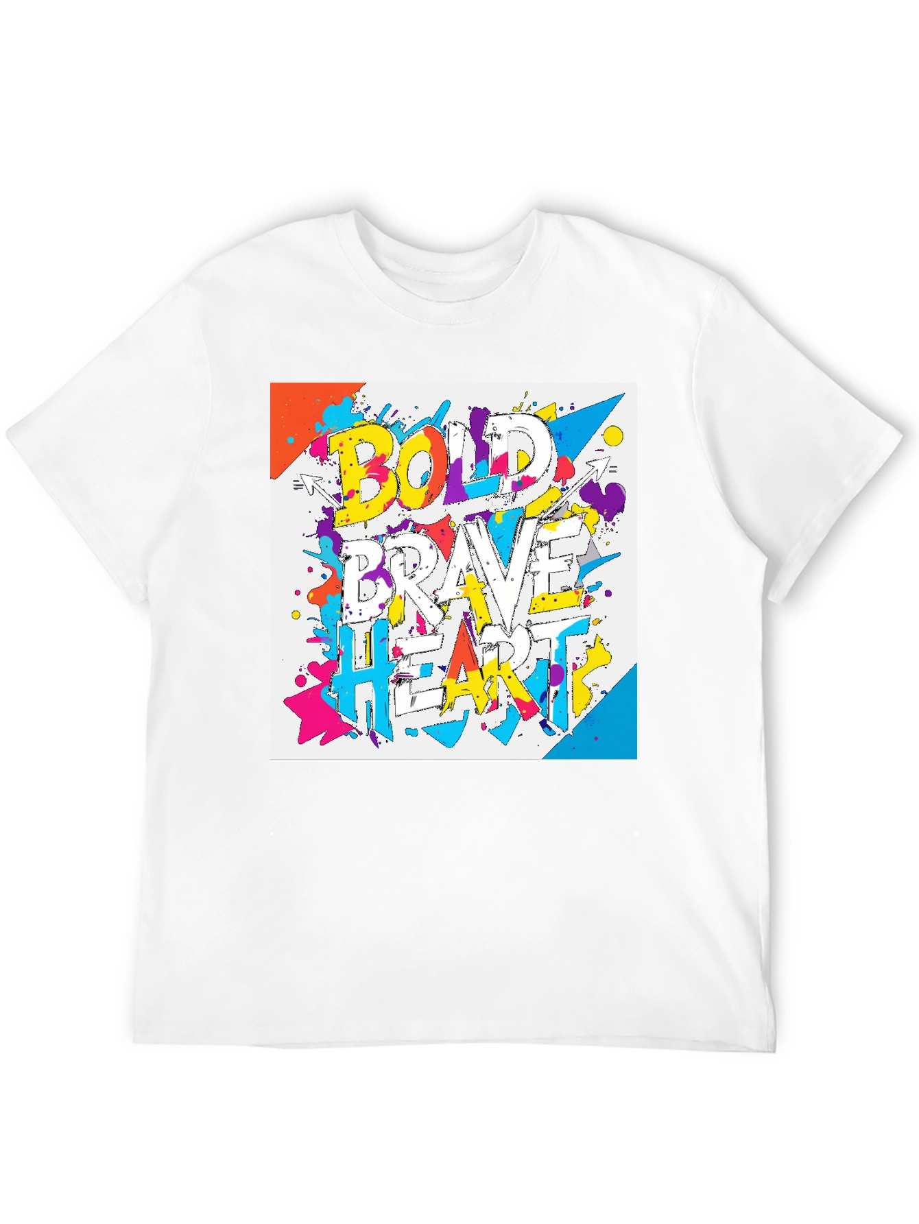 Bold Brave Heart Graphic T-Shirt - Black