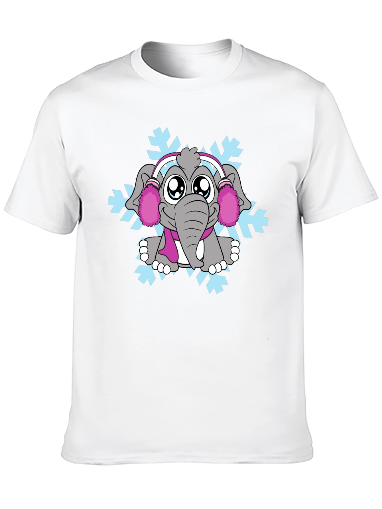 Elephant Snowflake Graphic Tee - Winter Style