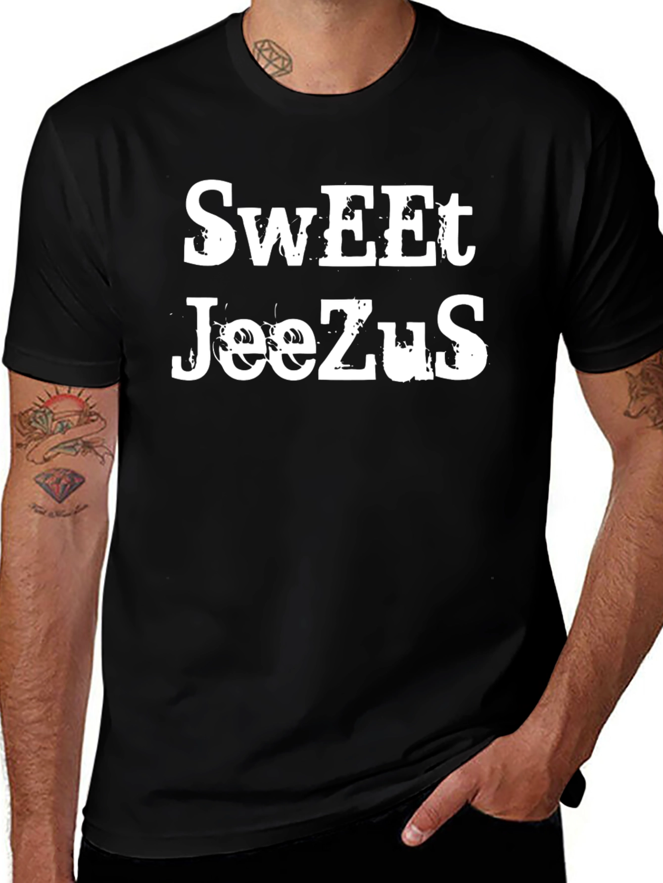 Sweet Jeezus Graphic Tee - Black Cotton T-Shirt