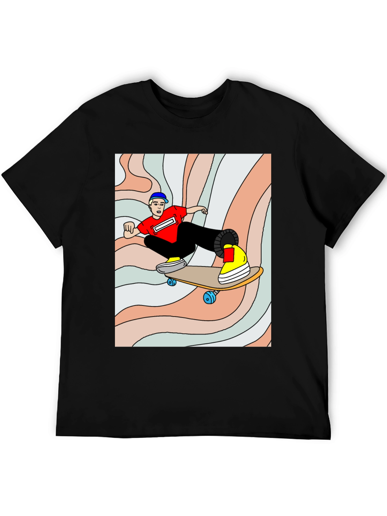 Skater Graphic Tee - Cool Black Shirt