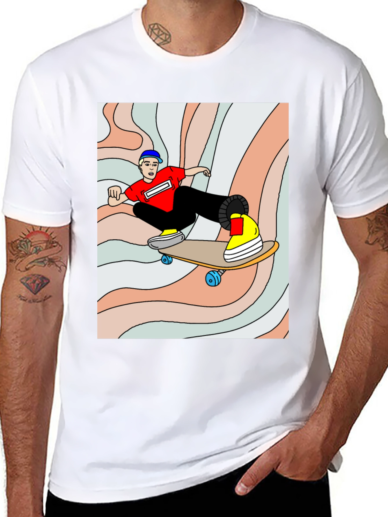 Skater Graphic Tee - Cool Black Shirt