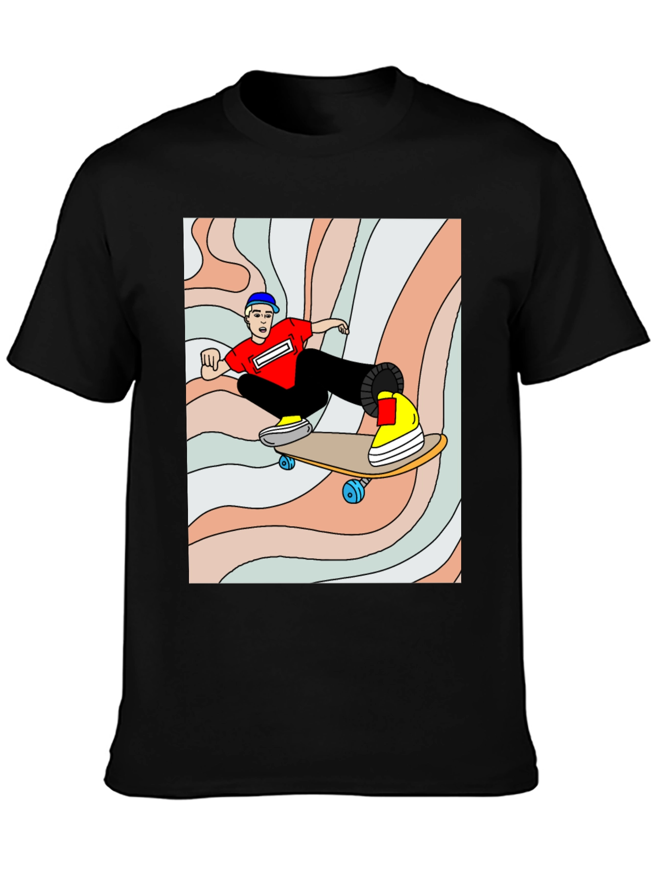 Skater Graphic Tee - Cool Black Shirt
