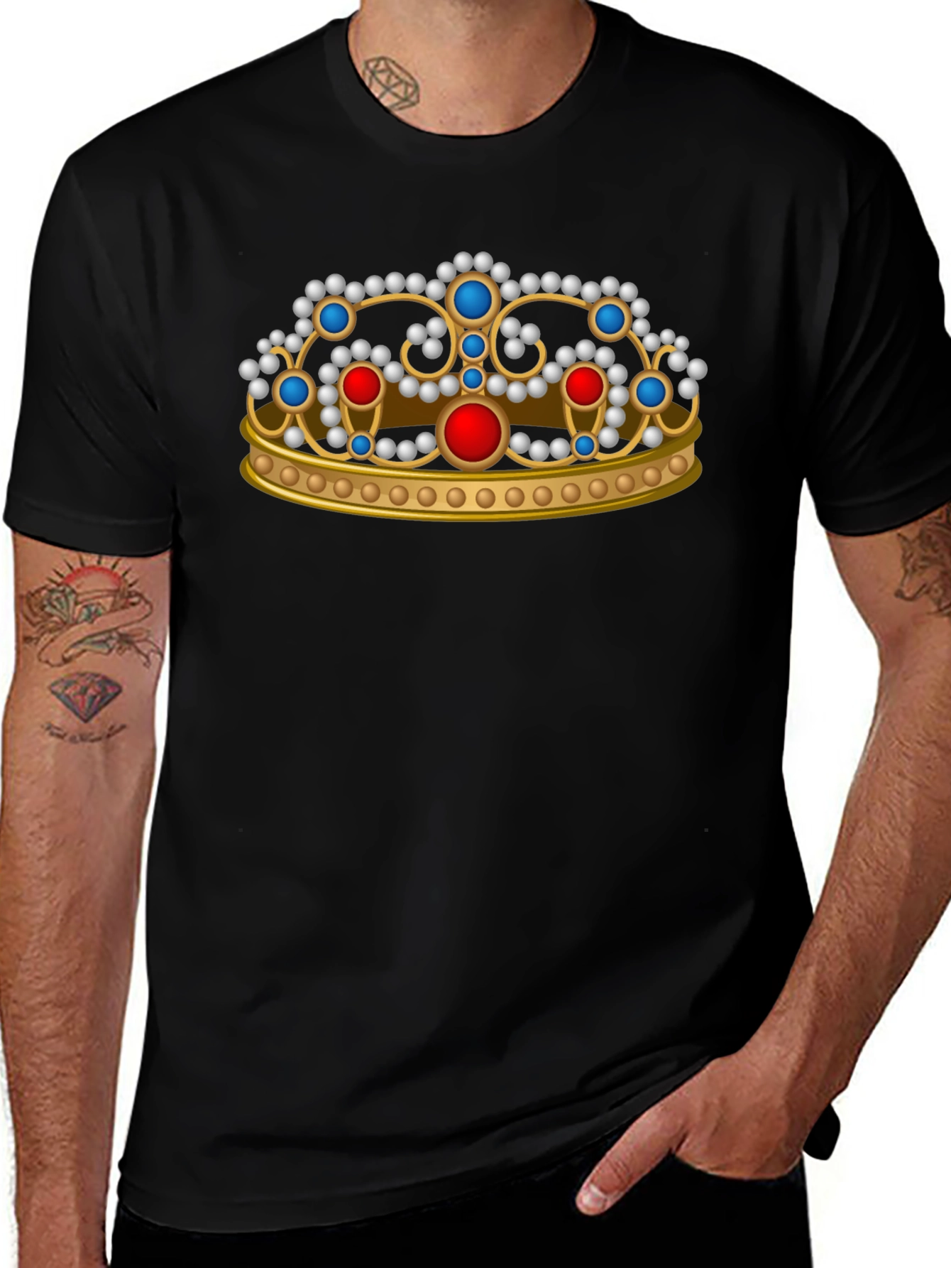 Royal Crown Graphic T-Shirt - Black
