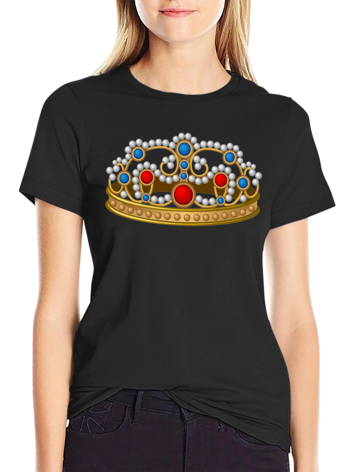 Royal Crown Graphic T-Shirt - Black