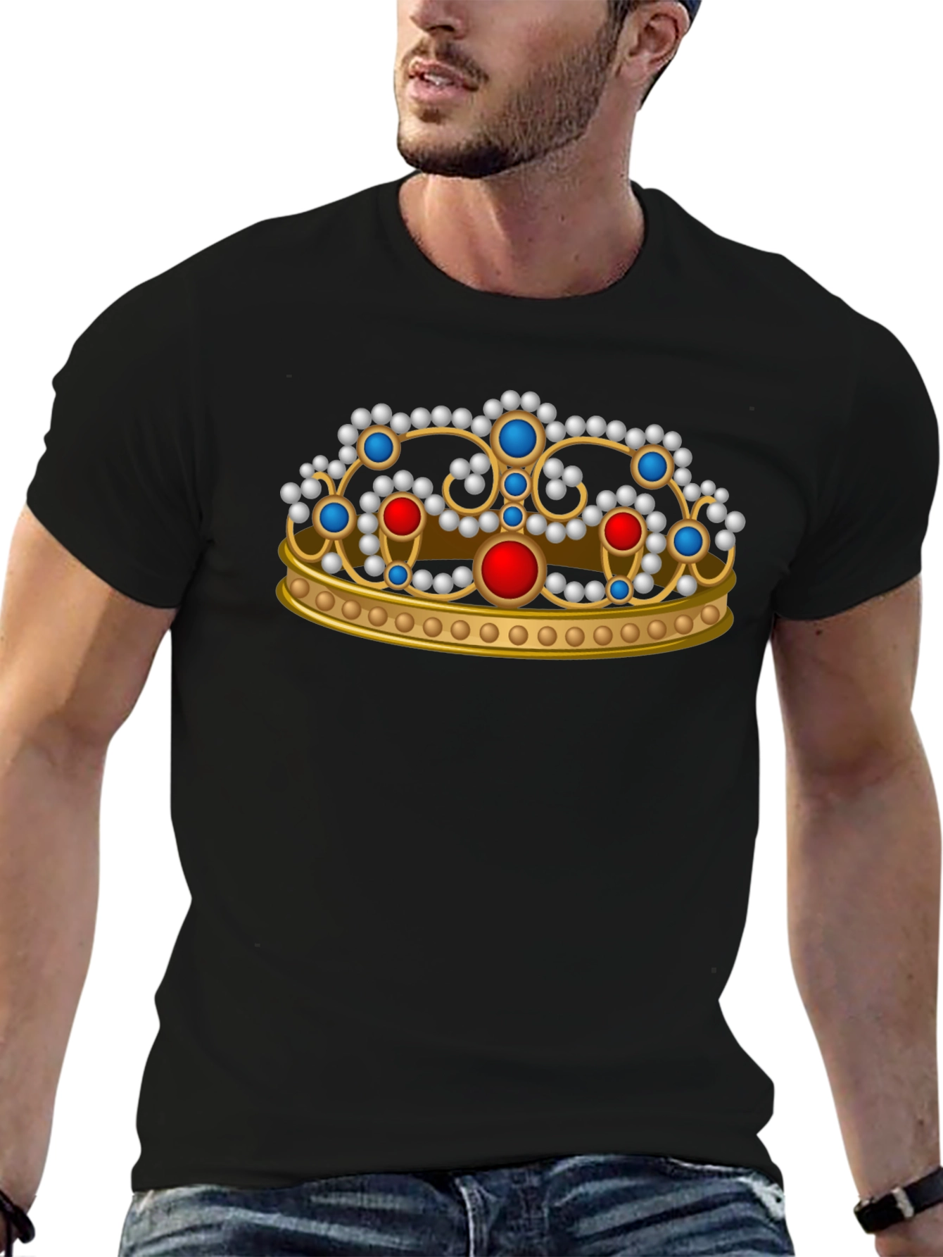 Royal Crown Graphic T-Shirt - Black