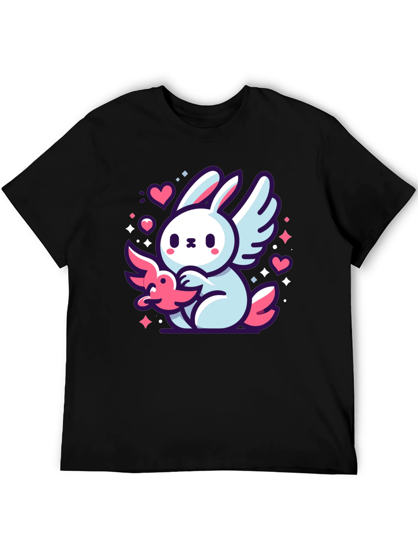 Cute Bunny Angel Graphic T-Shirt