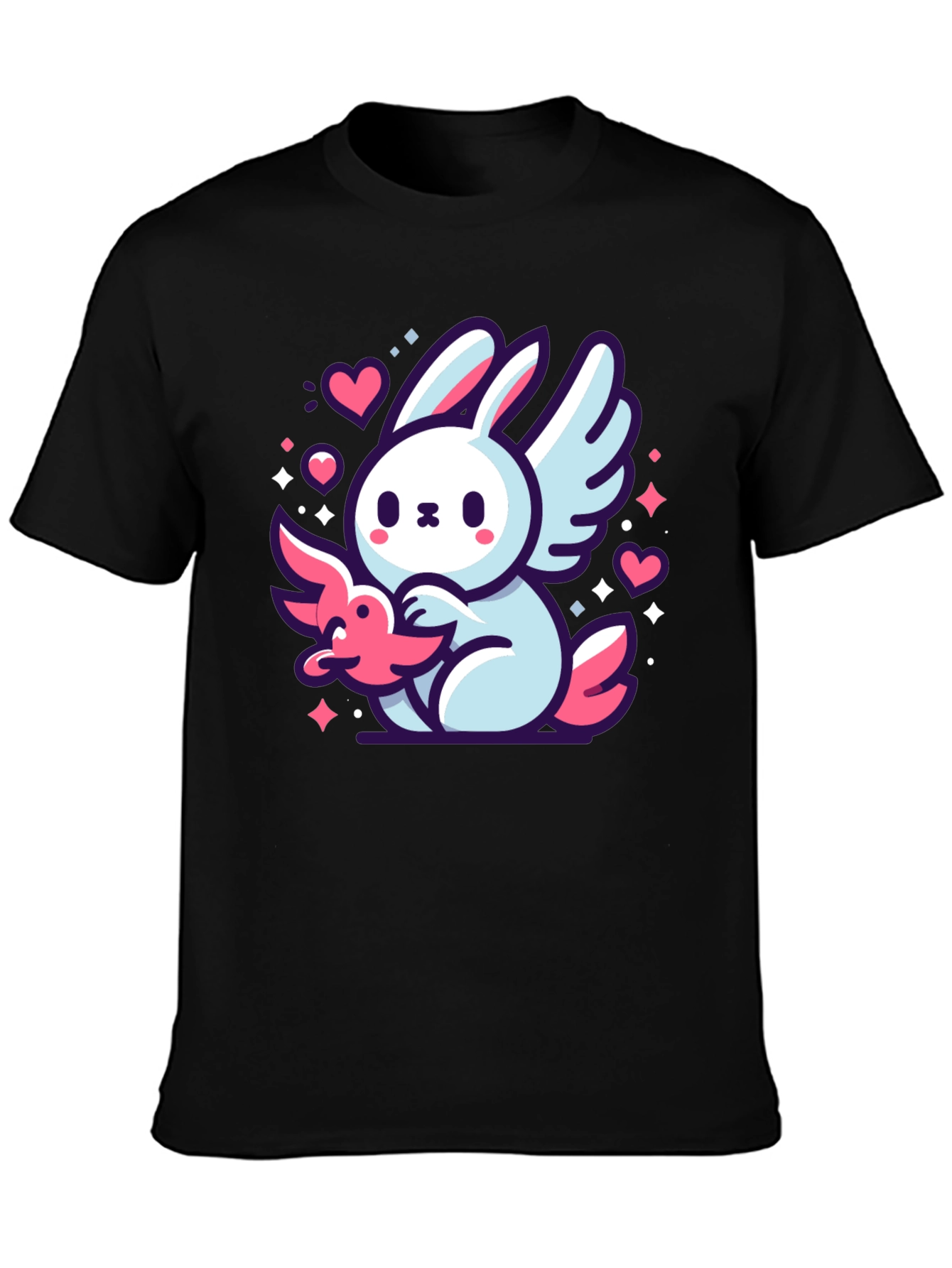 Cute Bunny Angel Graphic T-Shirt