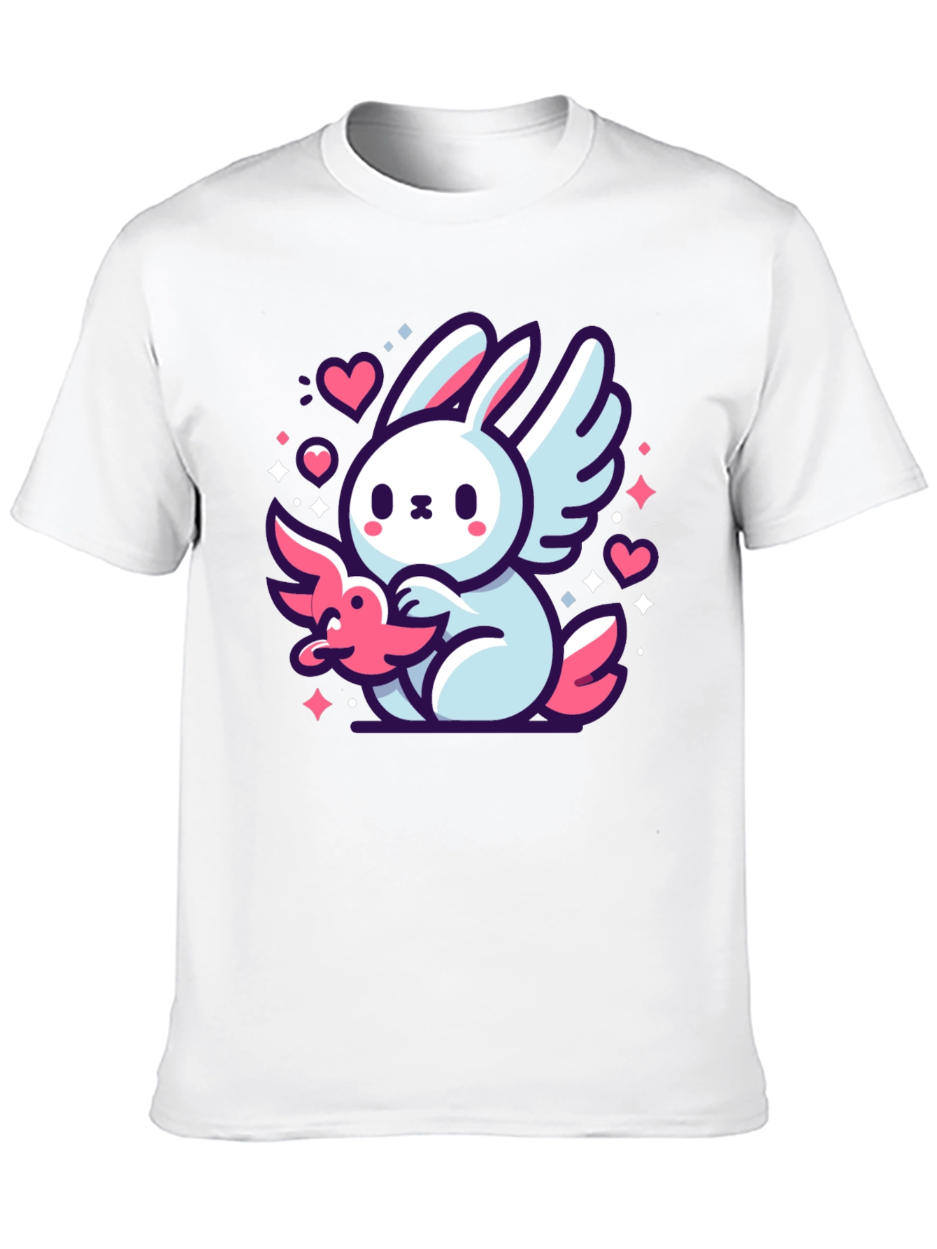 Cute Bunny Angel Graphic T-Shirt