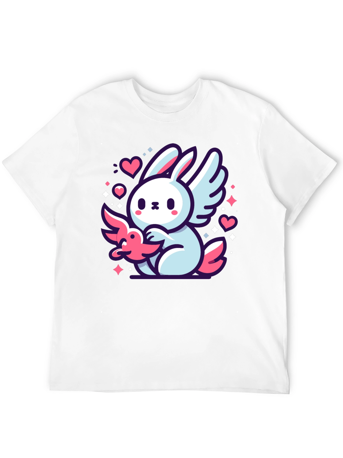 Cute Bunny Angel Graphic T-Shirt