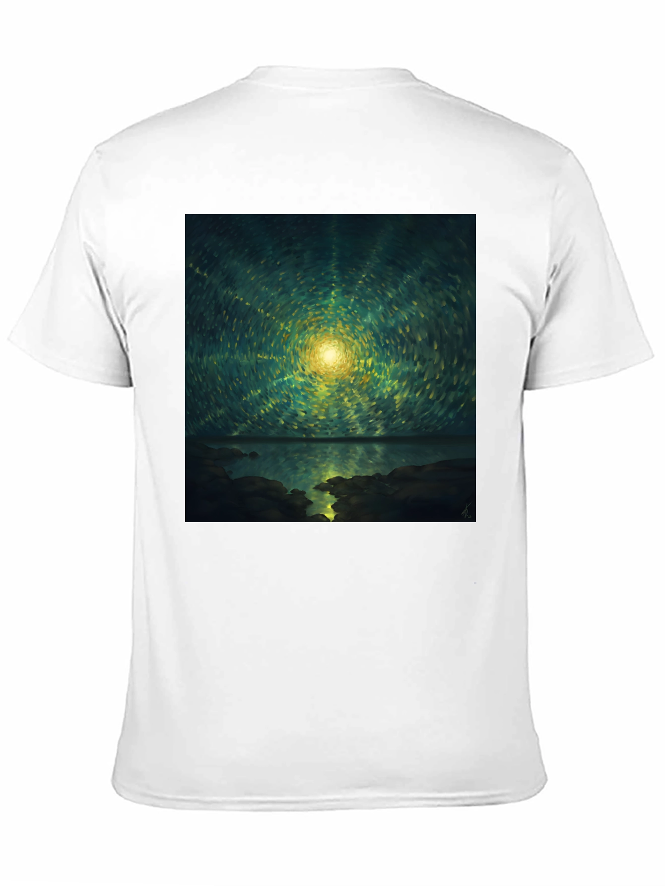 Abstract Starry Night T-Shirt - Black