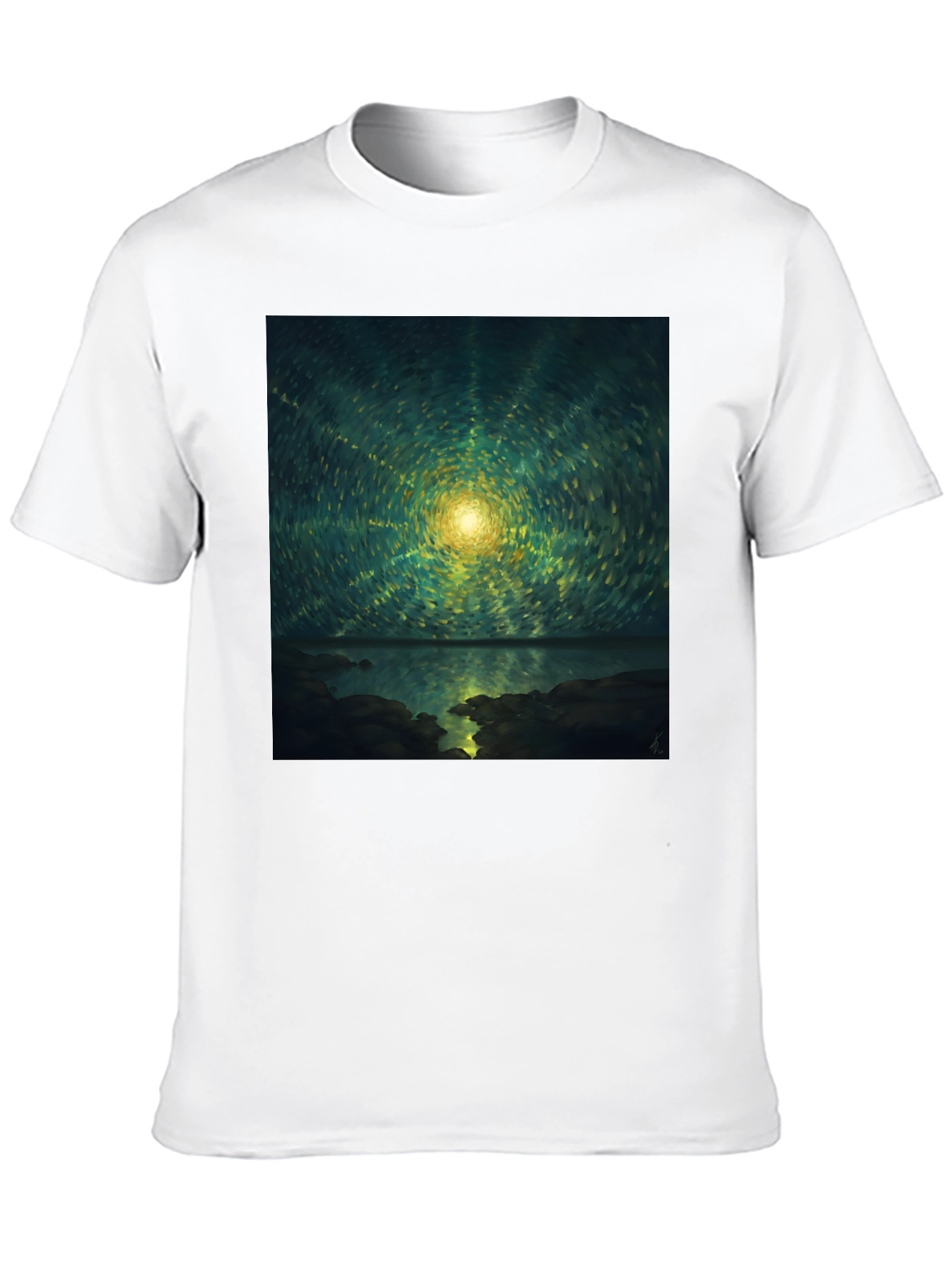 Abstract Starry Night T-Shirt - Black