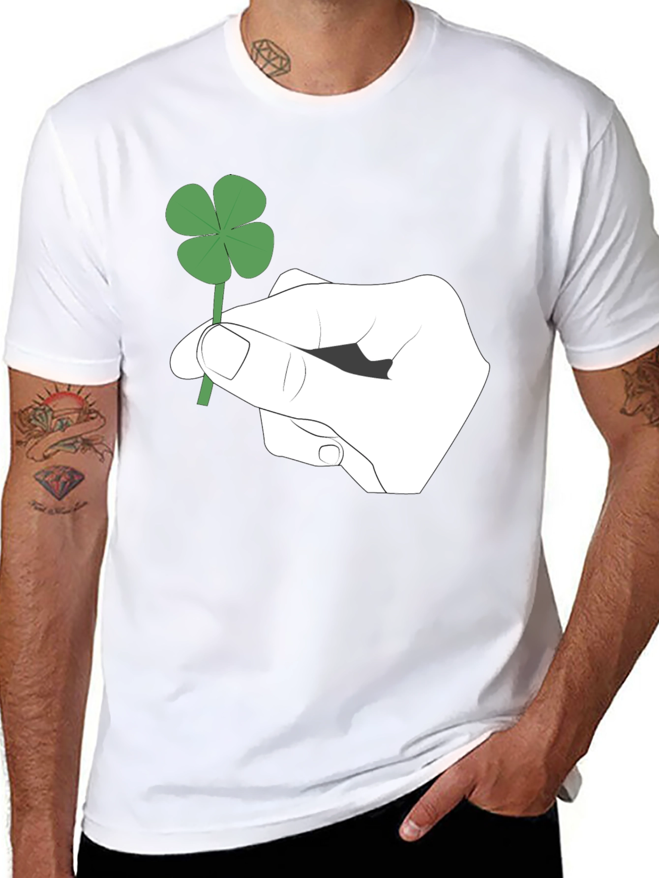 Lucky Four-Leaf Clover Graphic Tee