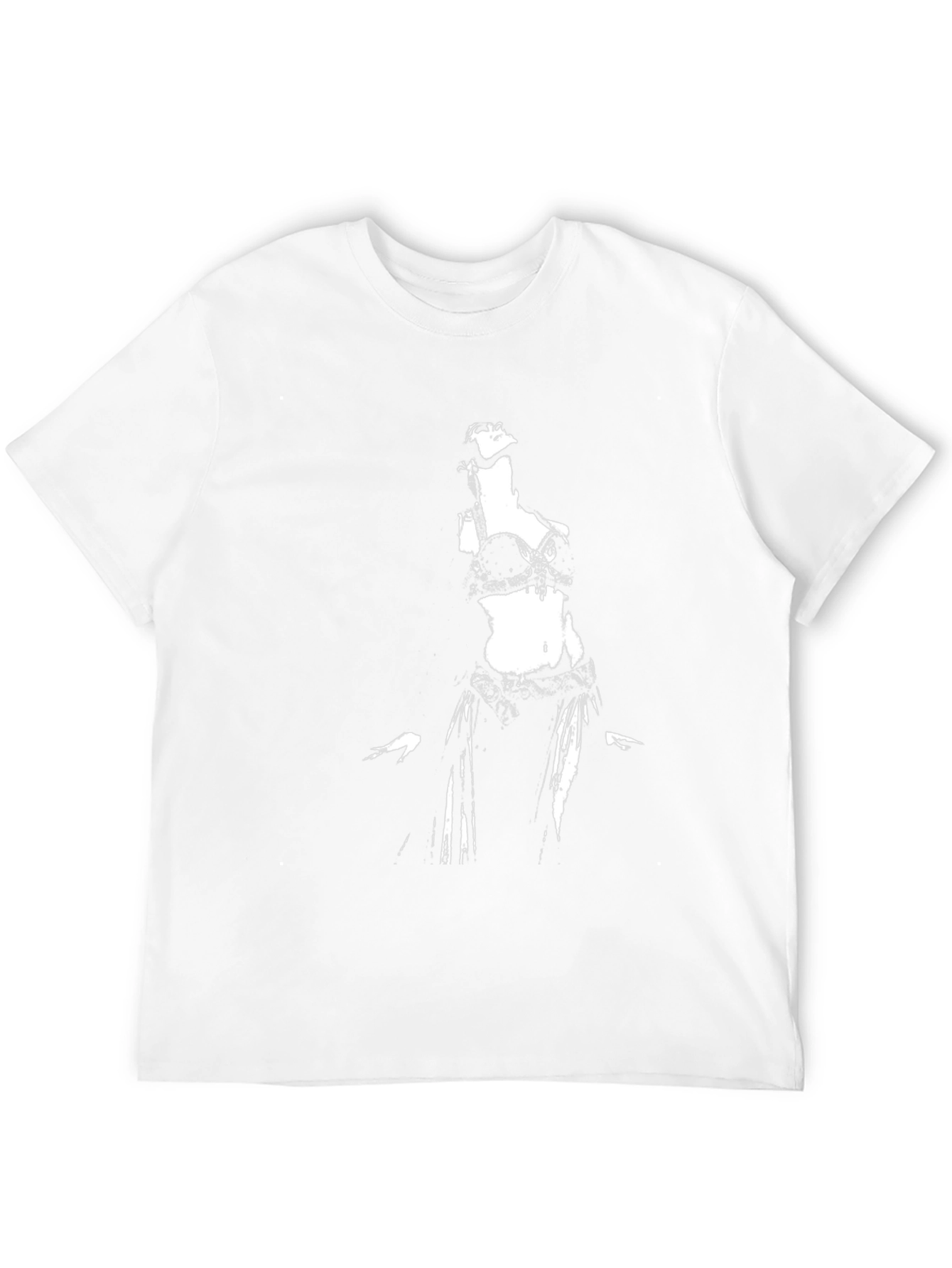 Black T-Shirt with Dancing Woman Graphic