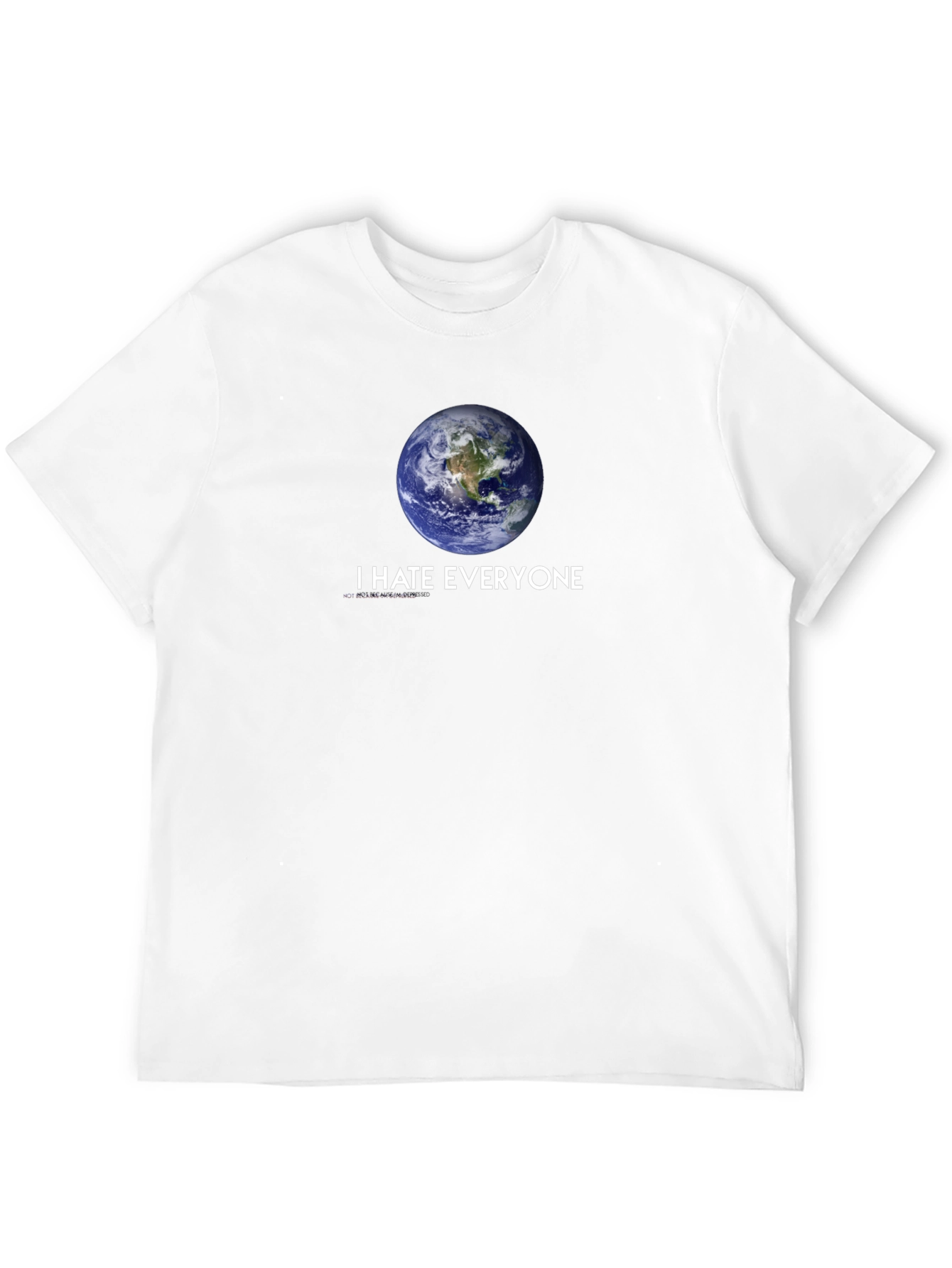 I HATE EVERYONE Earth Graphic Black T-Shirt