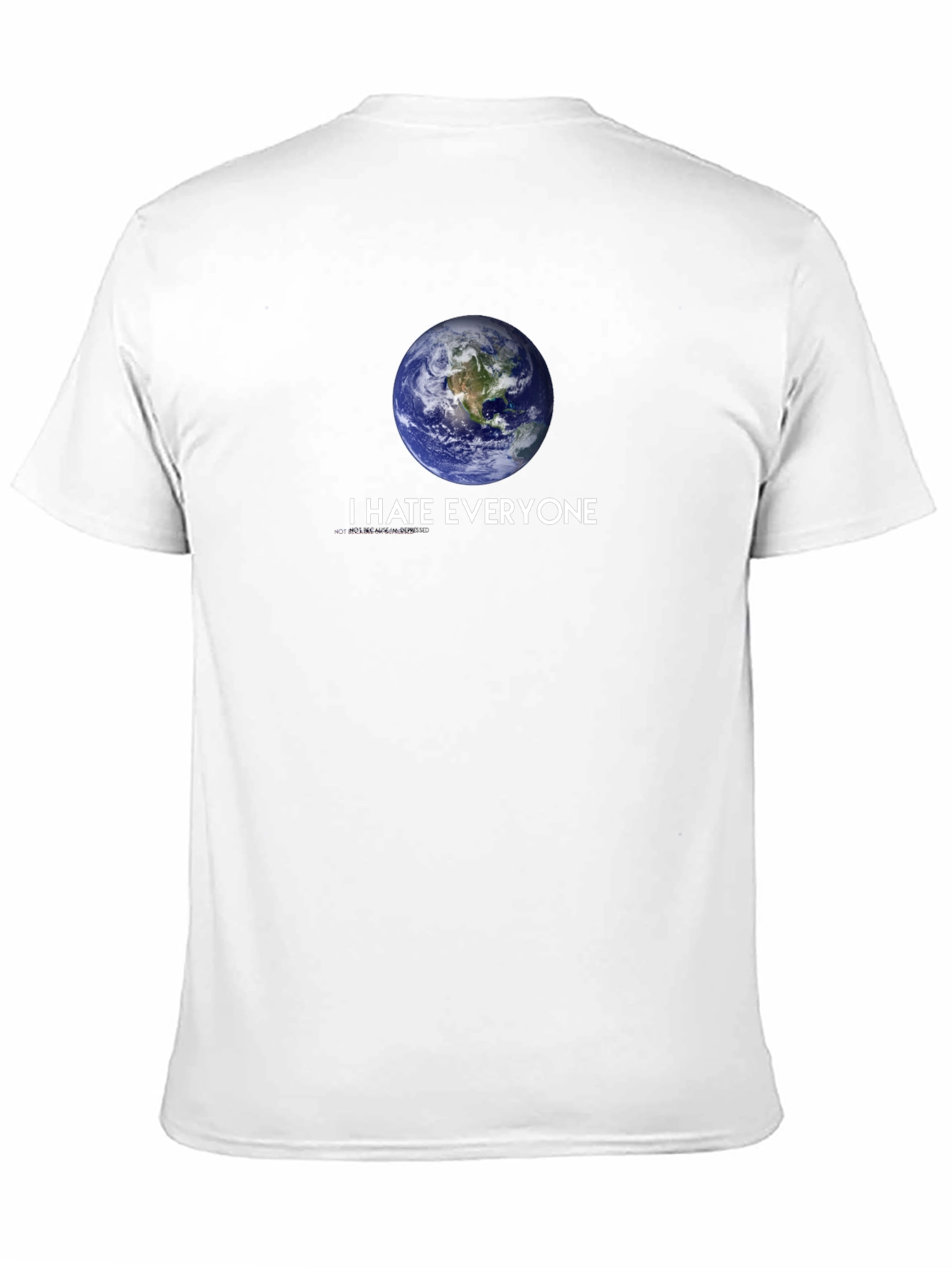 I HATE EVERYONE Earth Graphic Black T-Shirt