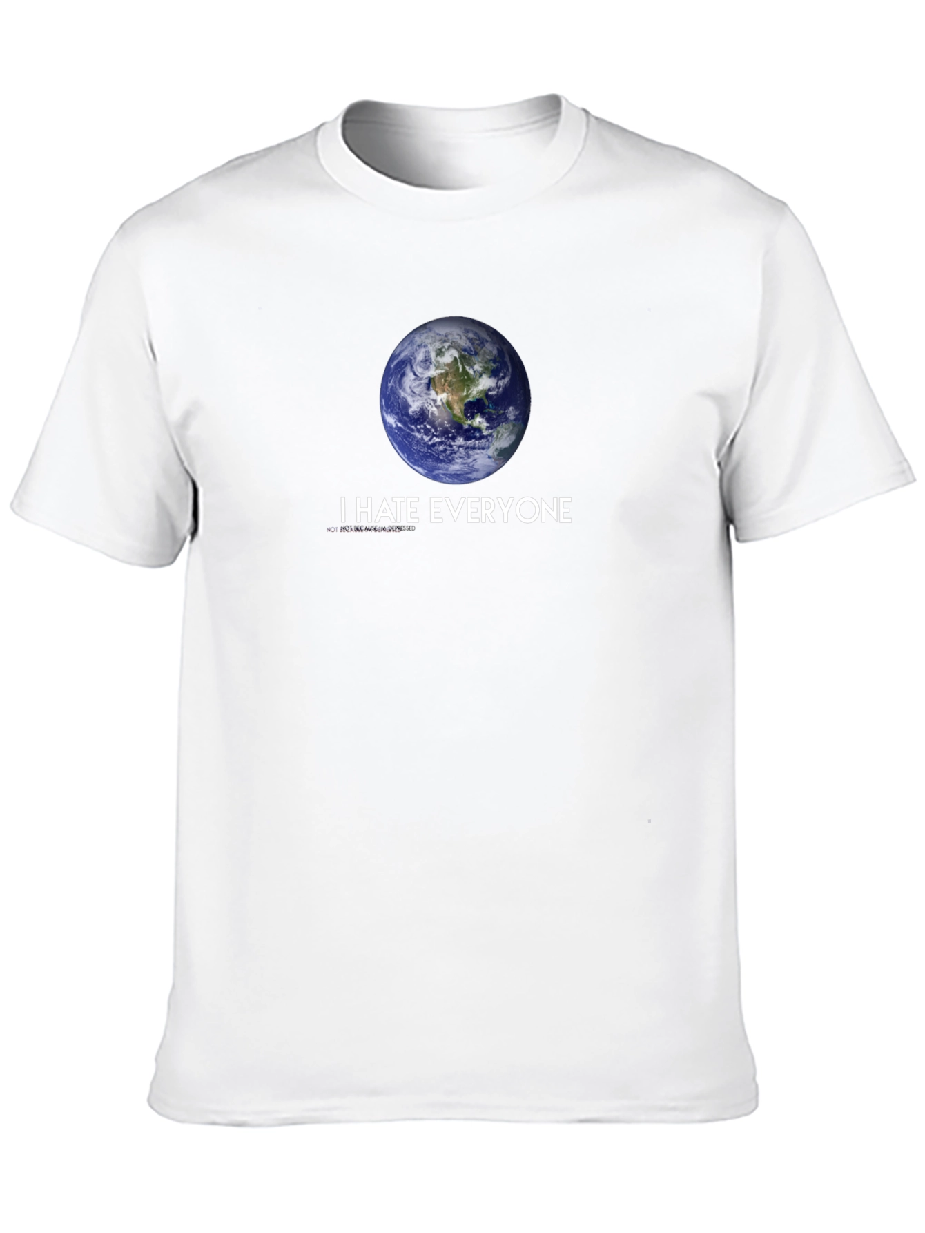 I HATE EVERYONE Earth Graphic Black T-Shirt