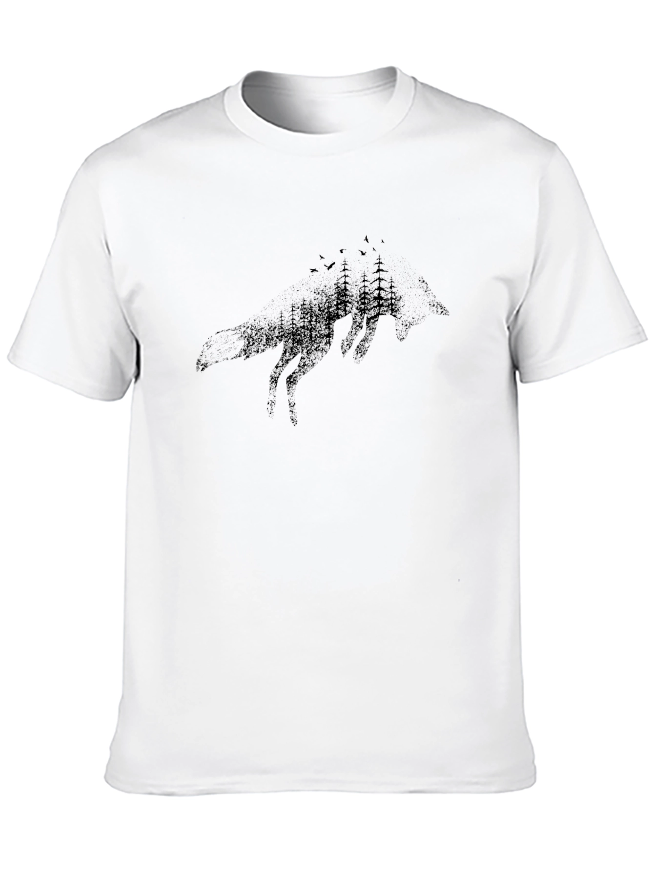 Nature Fox Graphic Tee - Black