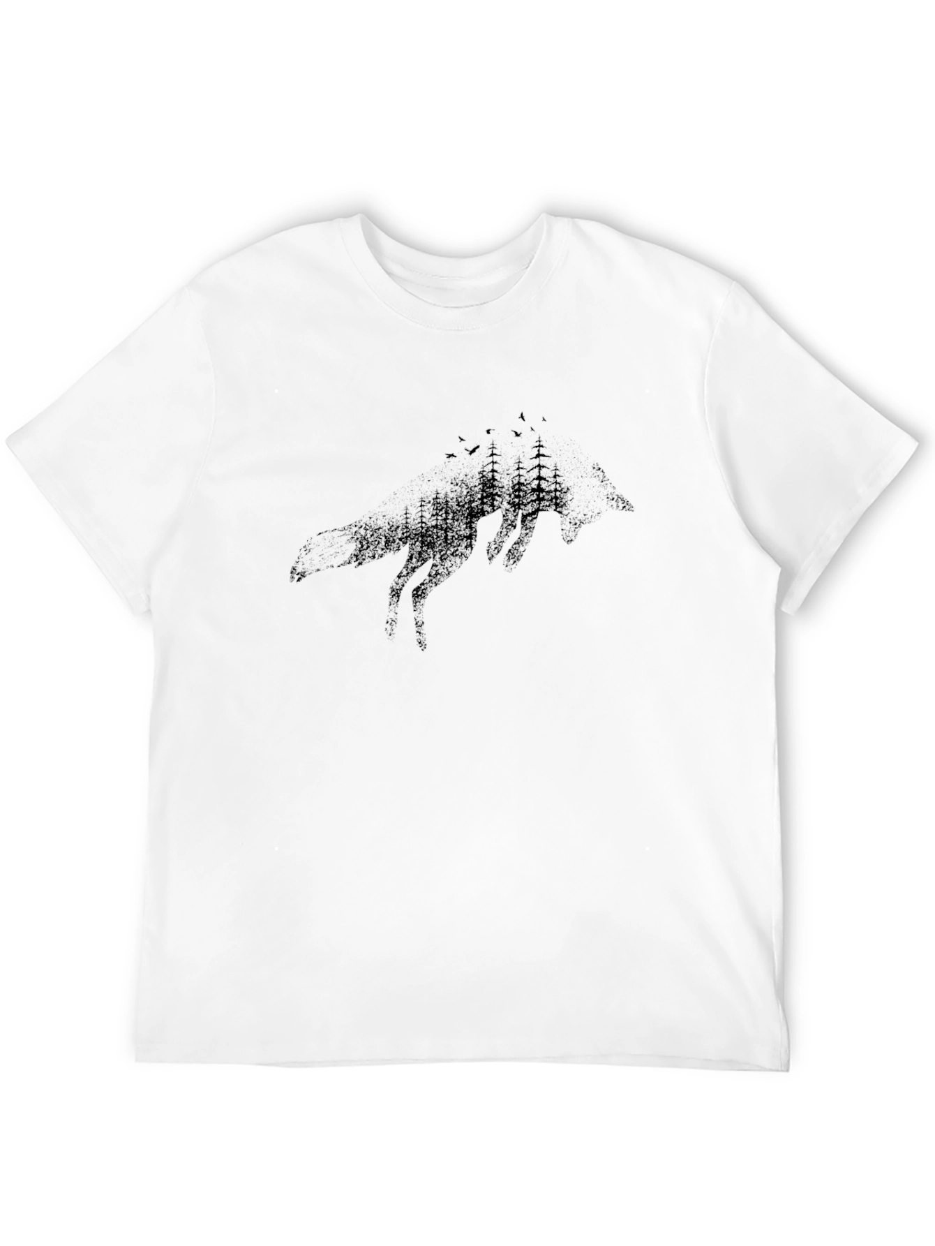 Nature Fox Graphic Tee - Black