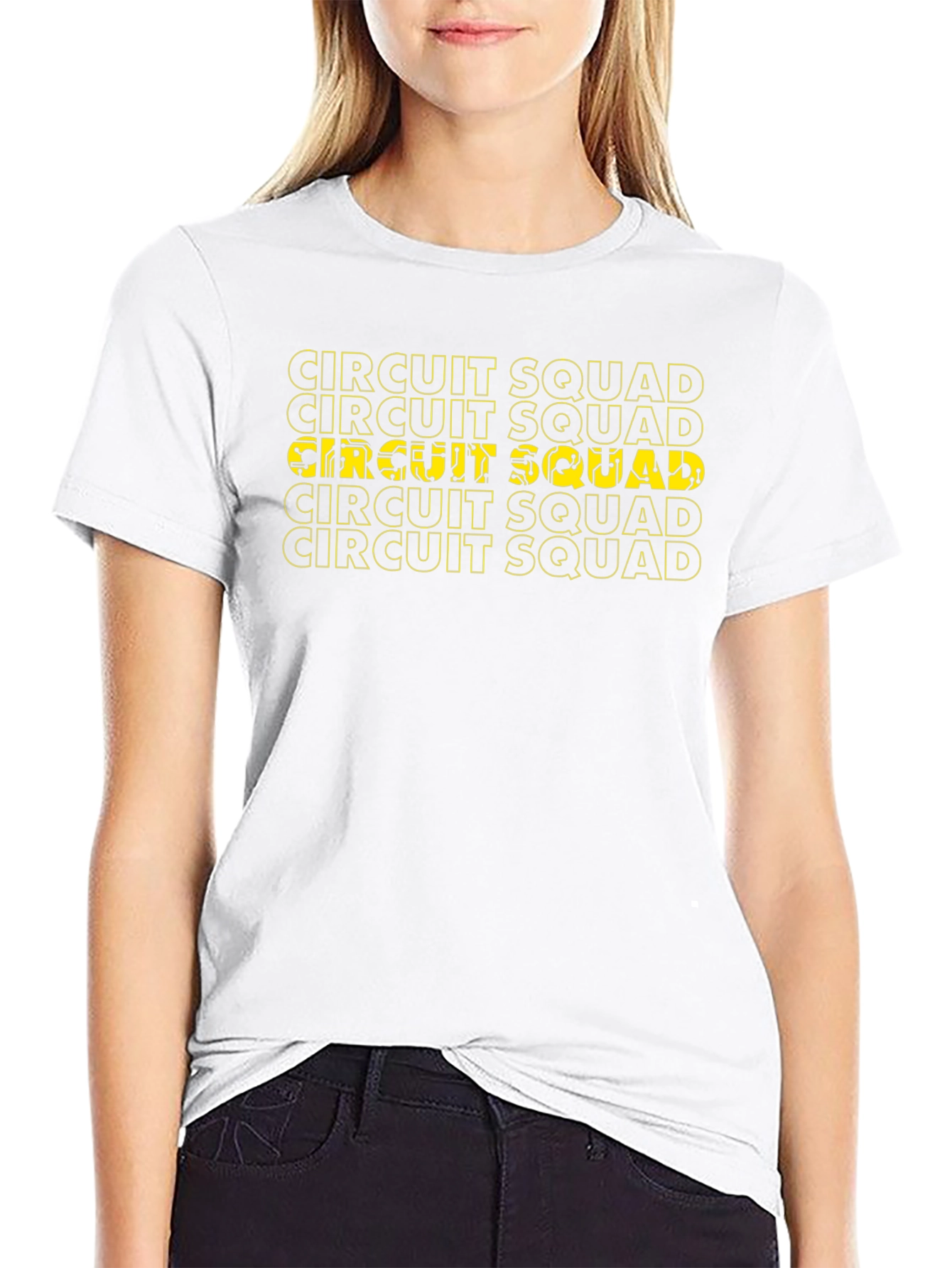 Circuit Squad Graphic Tee - Black Cotton T-Shirt