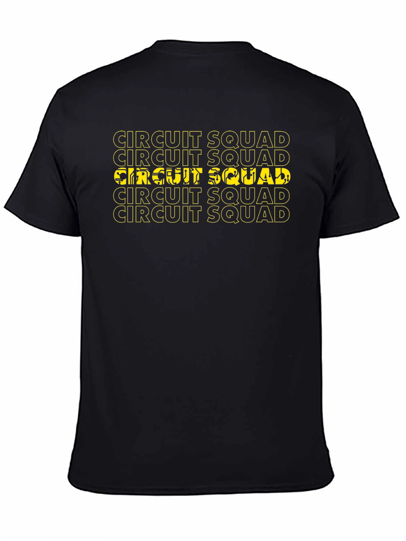 Circuit Squad Graphic Tee - Black Cotton T-Shirt