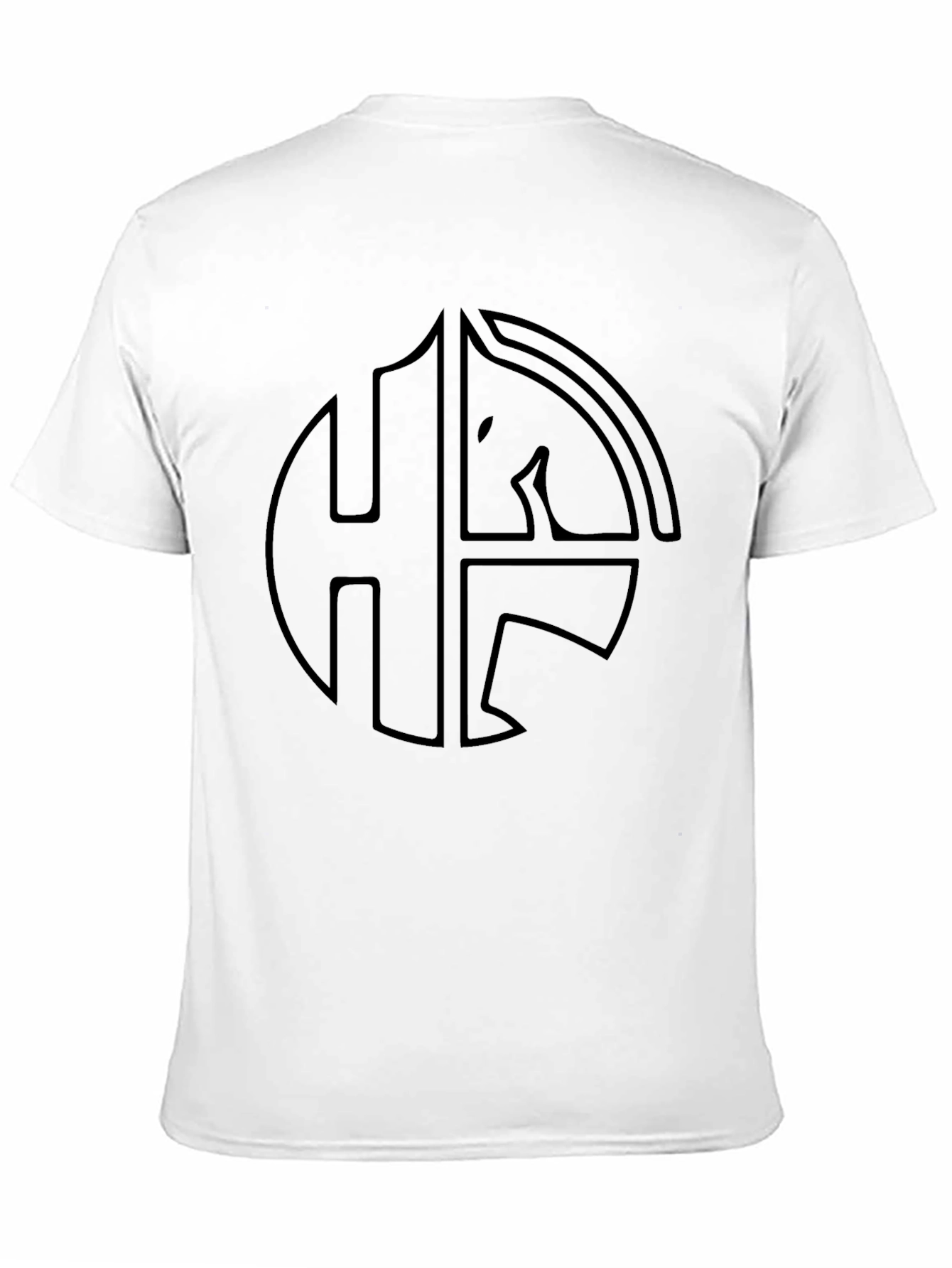 Black Graphic Tee - Abstract Logo Design