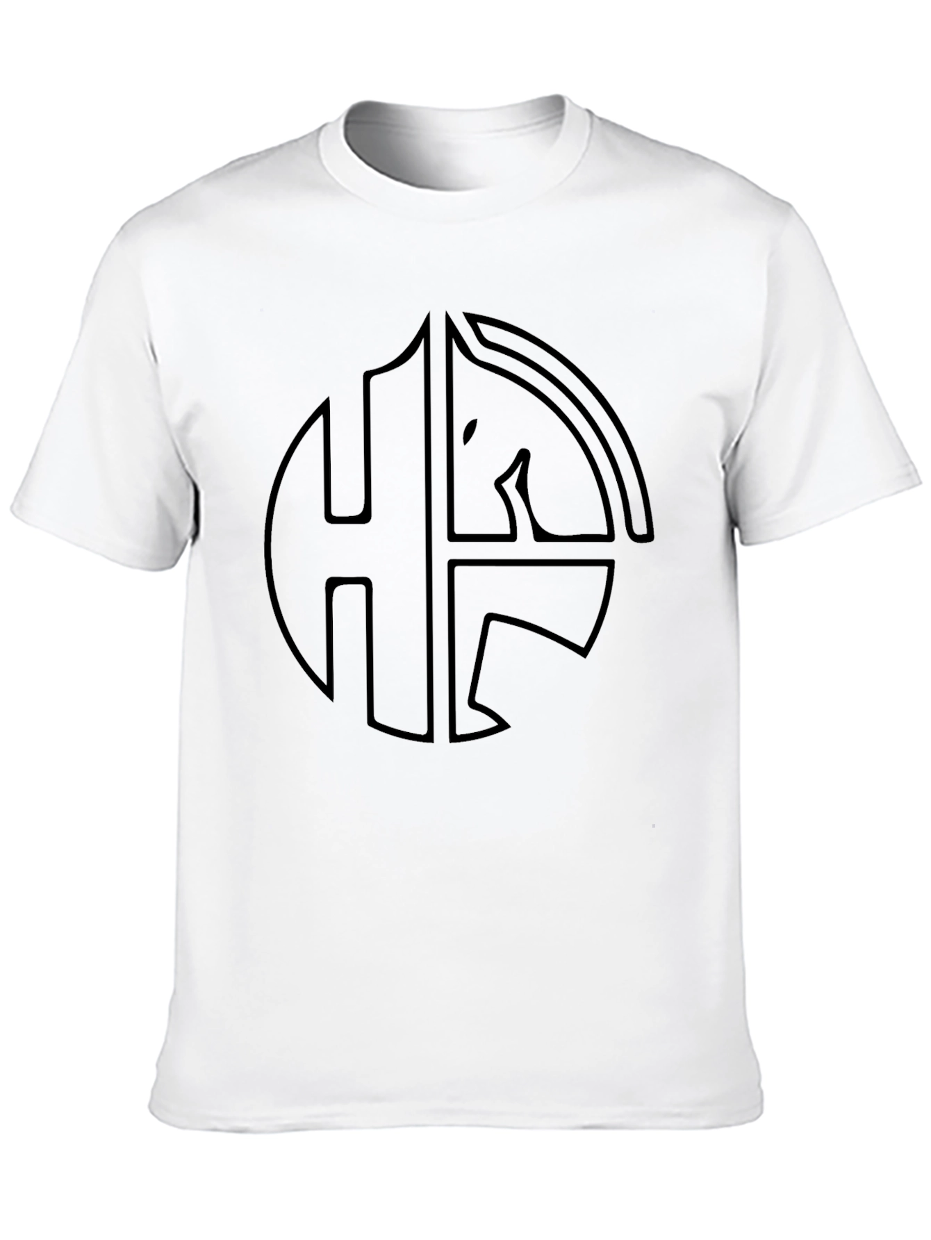 Black Graphic Tee - Abstract Logo Design
