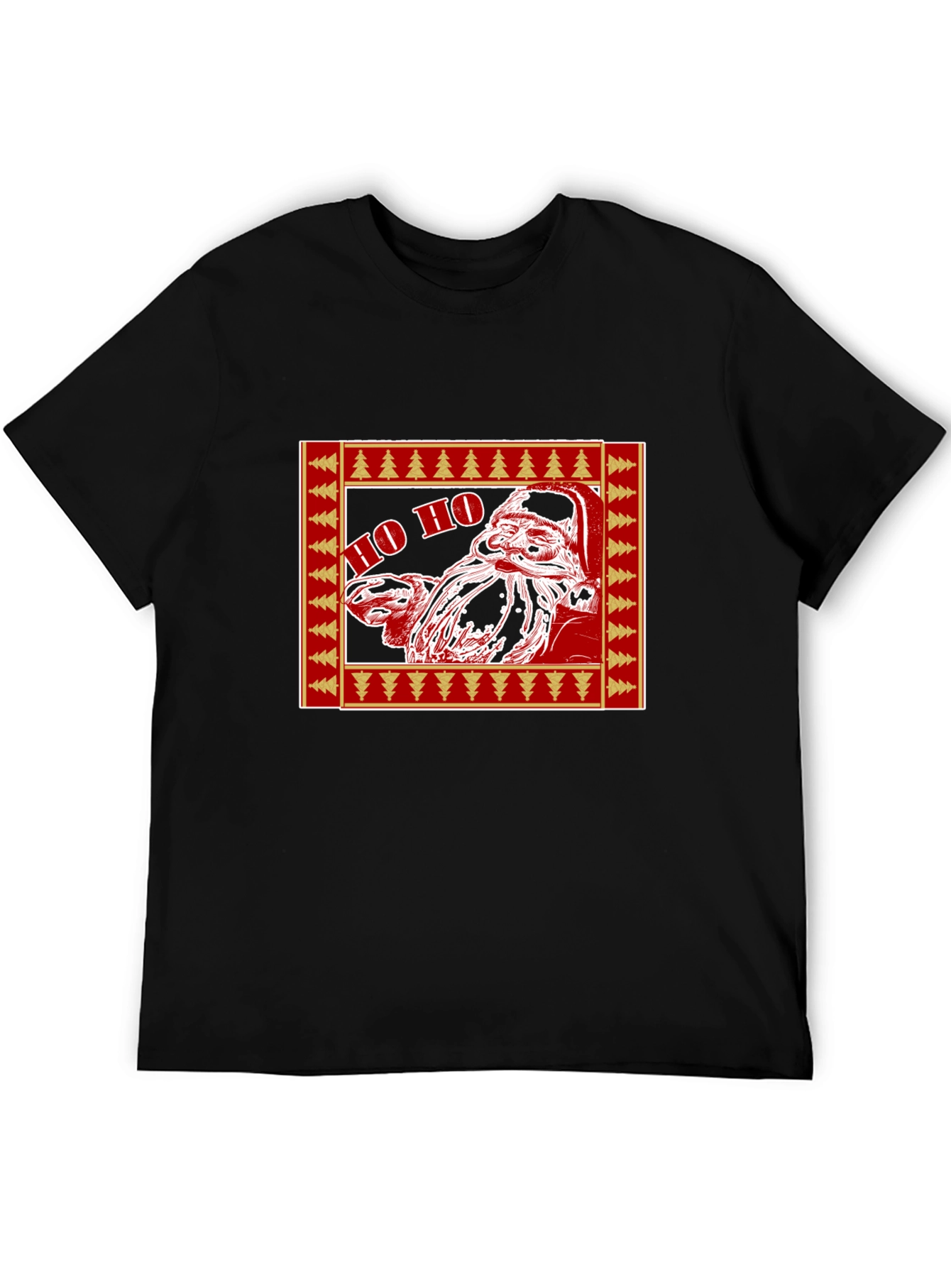Festive Santa Claus Graphic T-Shirt