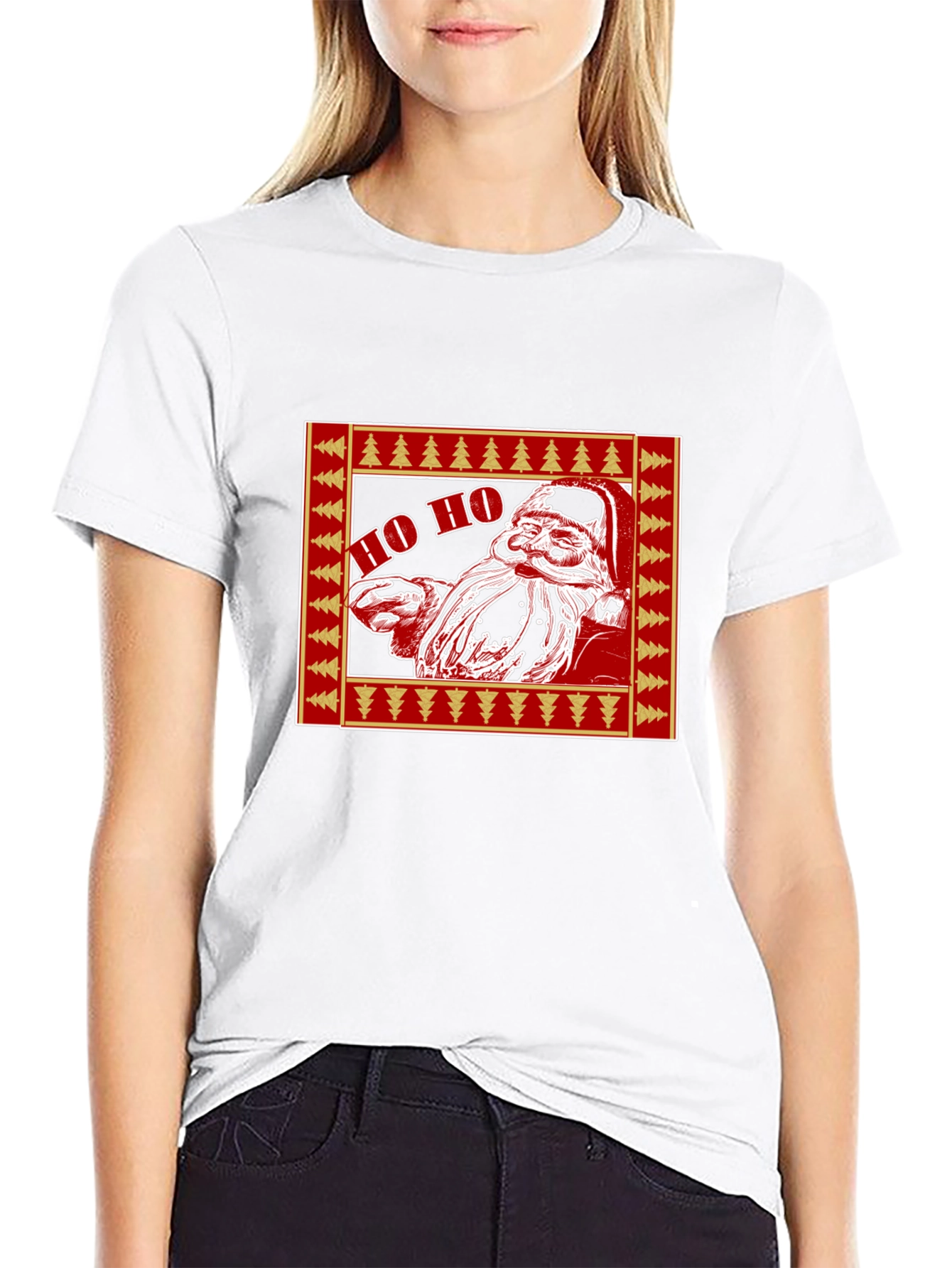 Festive Santa Claus Graphic T-Shirt