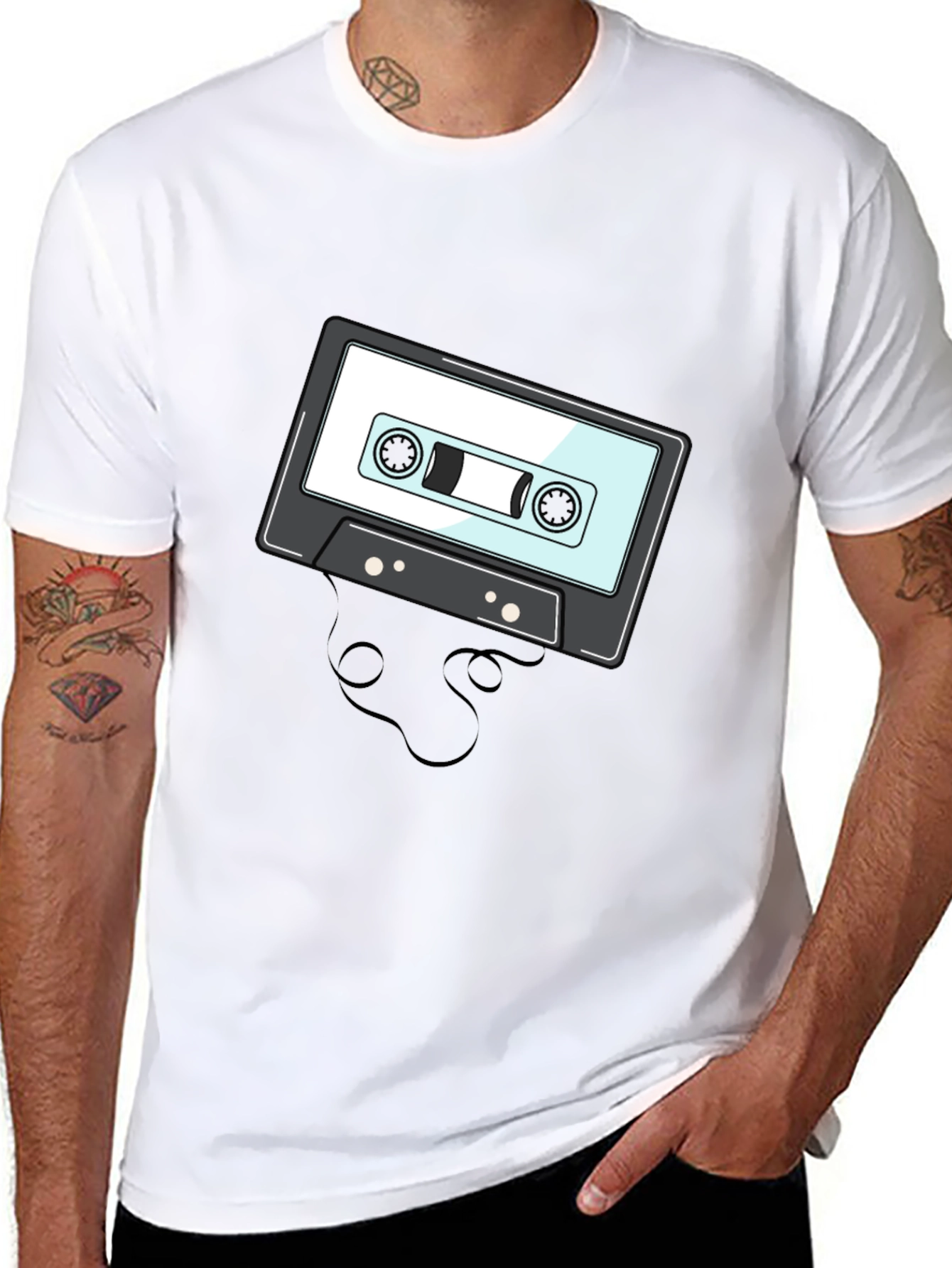 Retro Cassette Tape Graphic T-Shirt