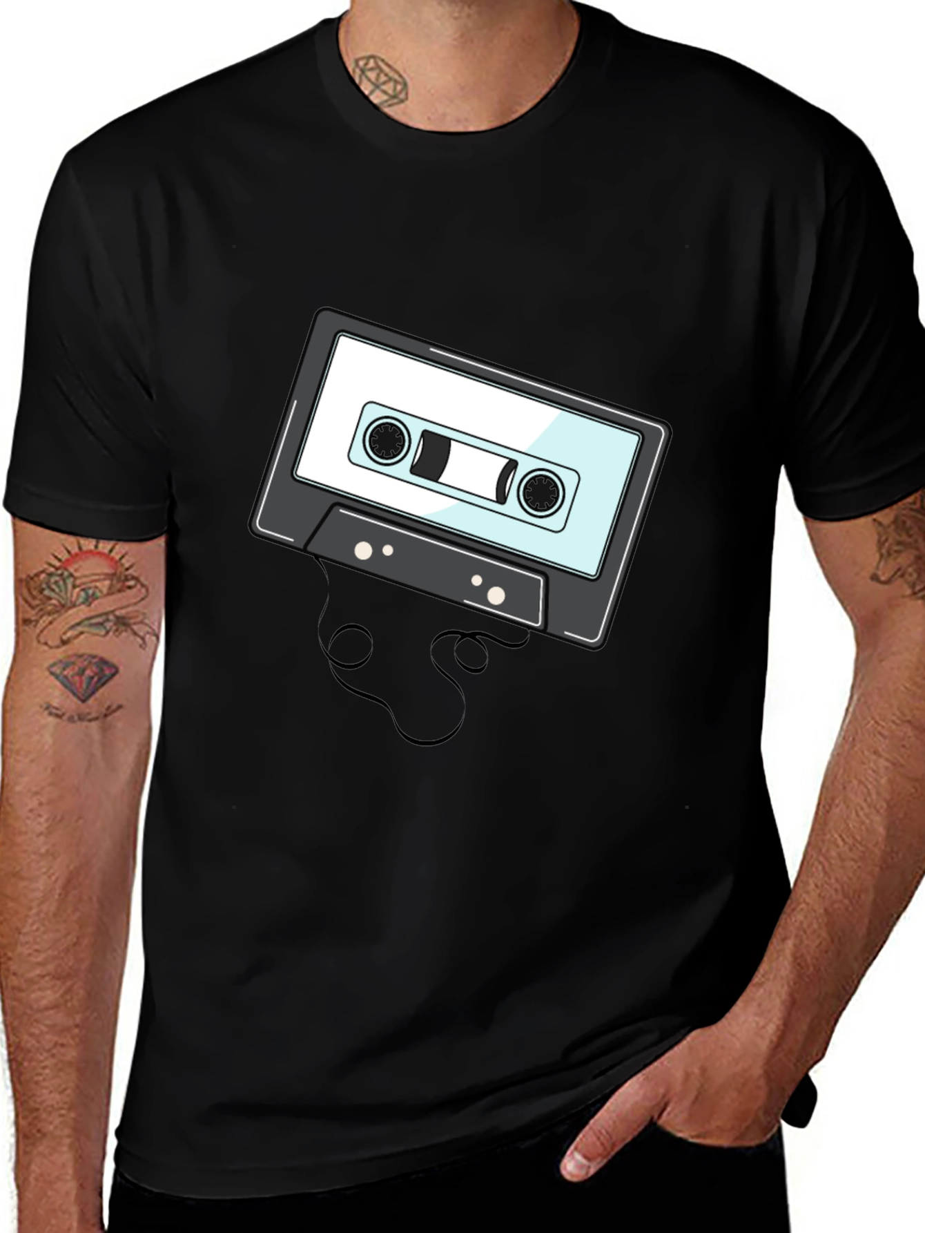 Retro Cassette Tape Graphic T-Shirt