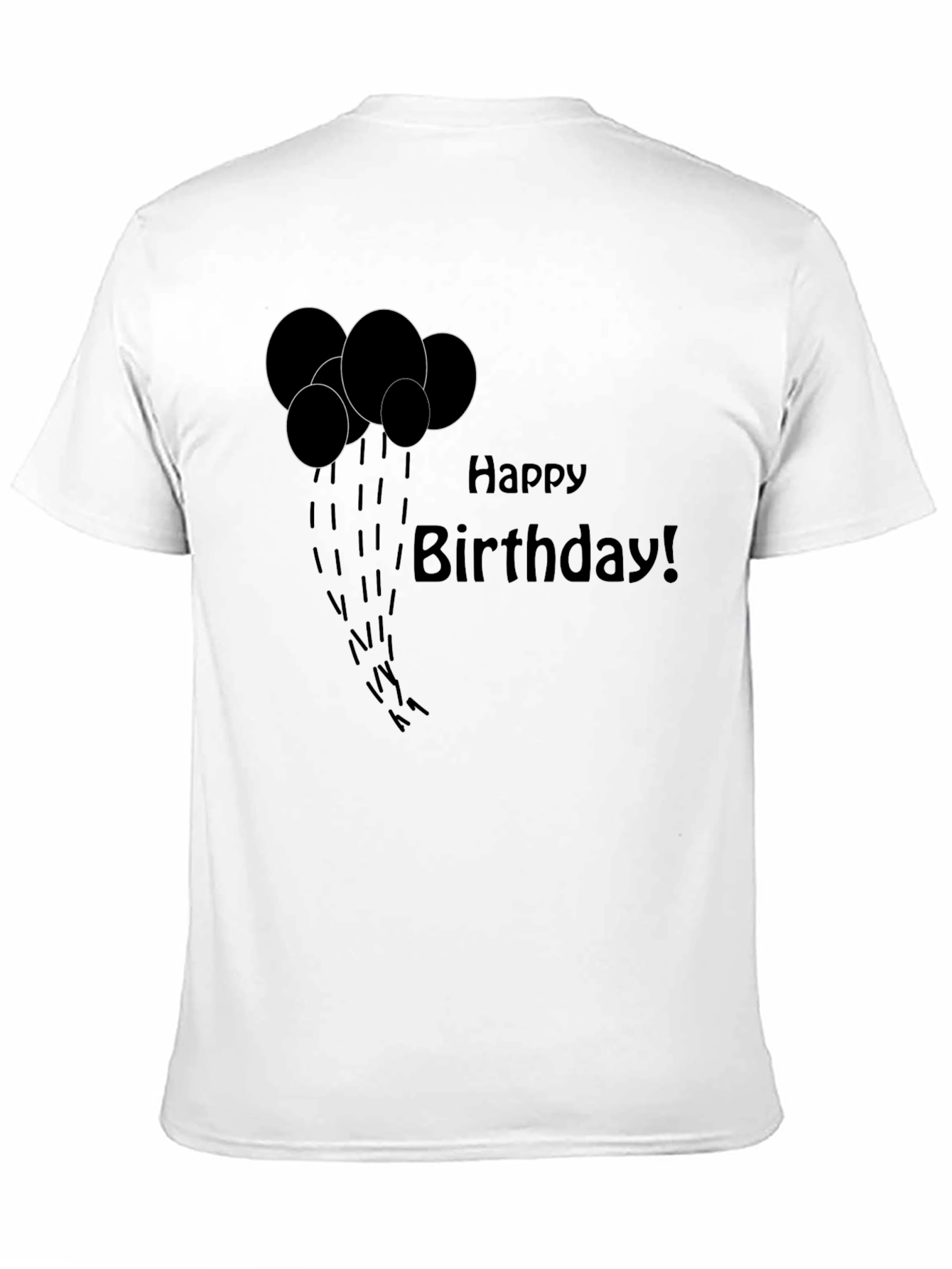 Happy Birthday Black Graphic T-Shirt