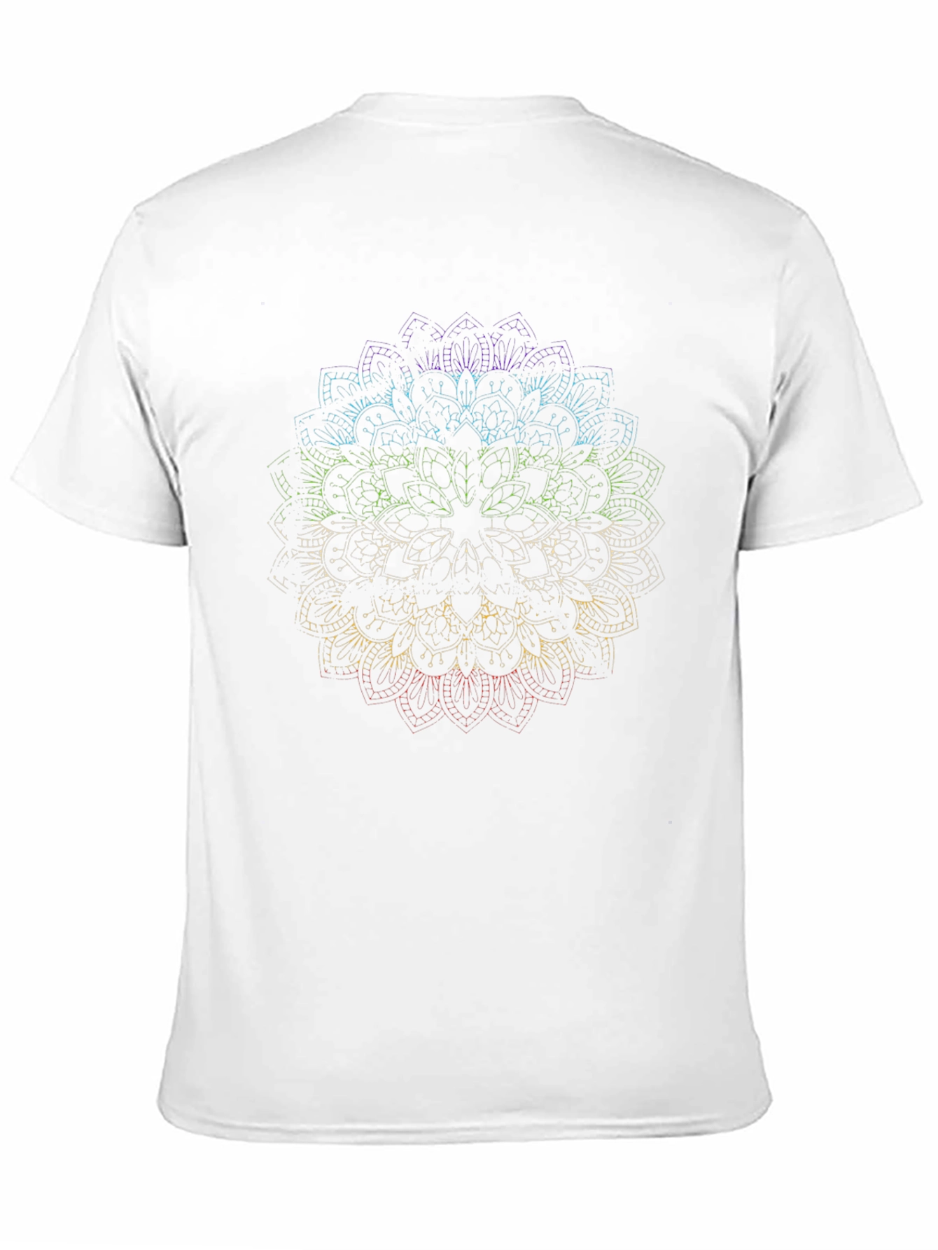 Rainbow Mandala Graphic Black T-Shirt