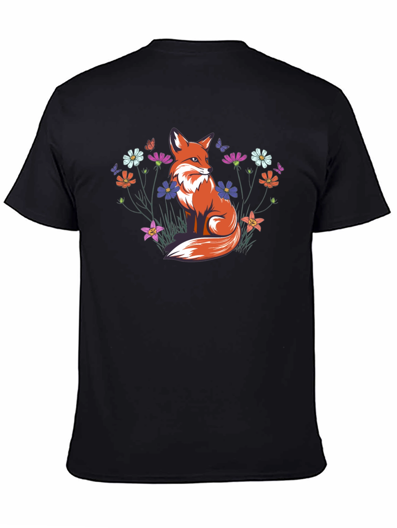 Fox & Floral T-Shirt - Nature Lovers Tee