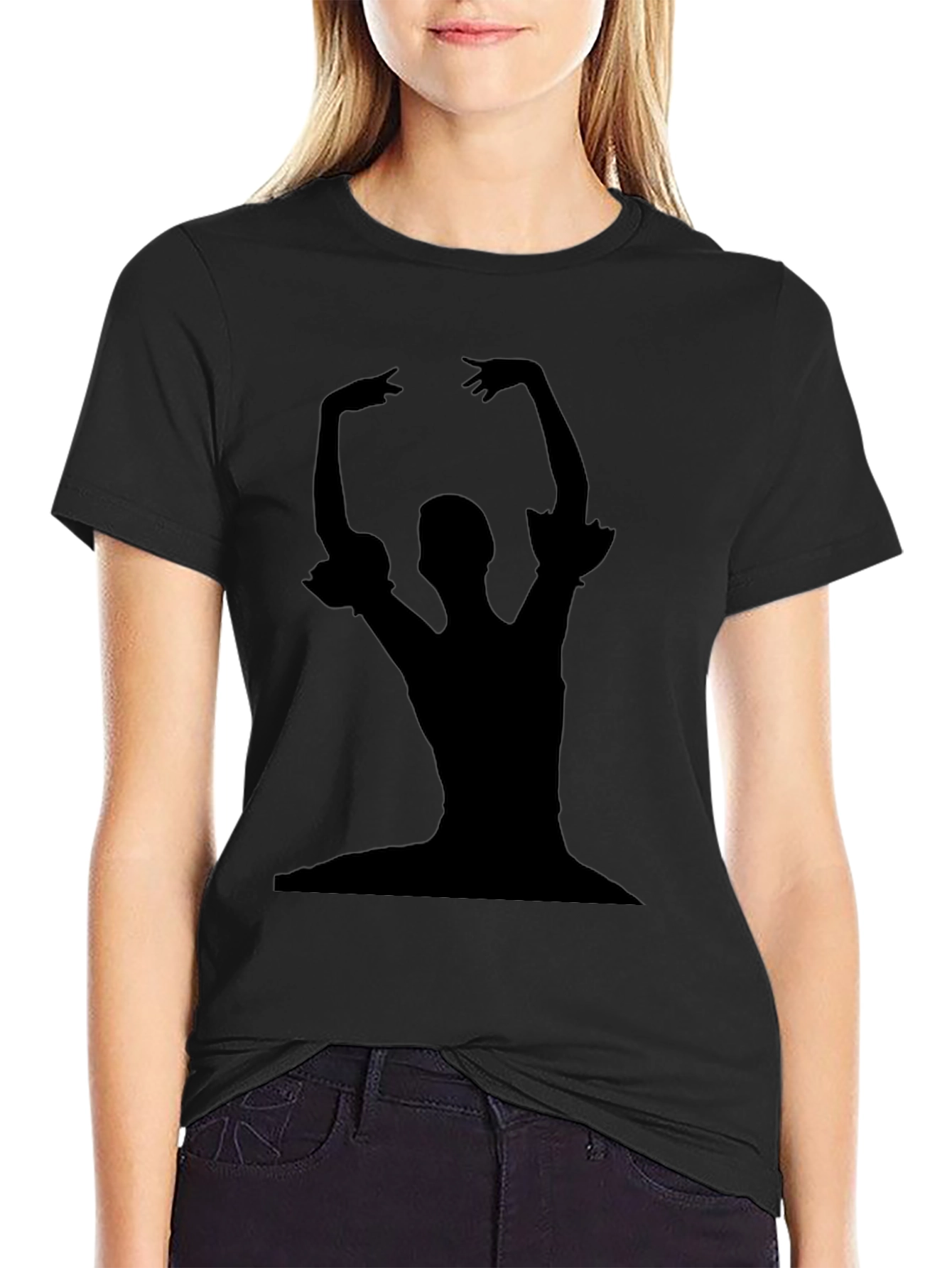 Ballerina Silhouette Black T-Shirt - Dance Lover Tee
