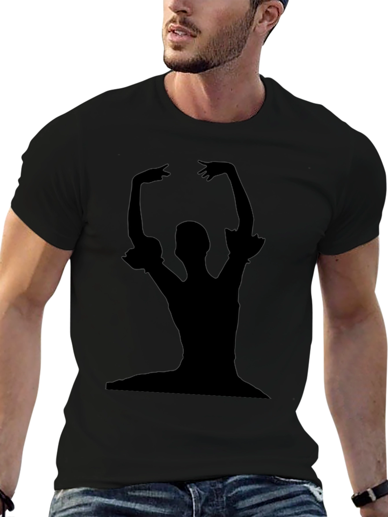 Ballerina Silhouette Black T-Shirt - Dance Lover Tee