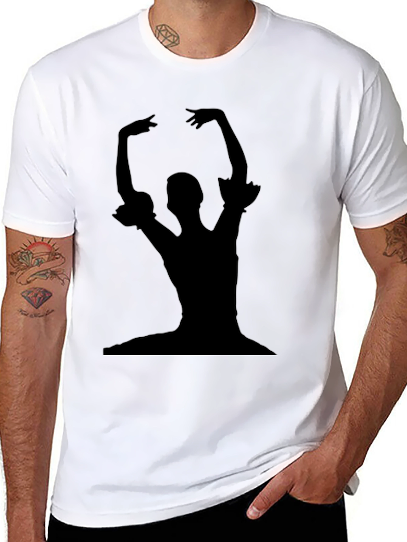 Ballerina Silhouette Black T-Shirt - Dance Lover Tee